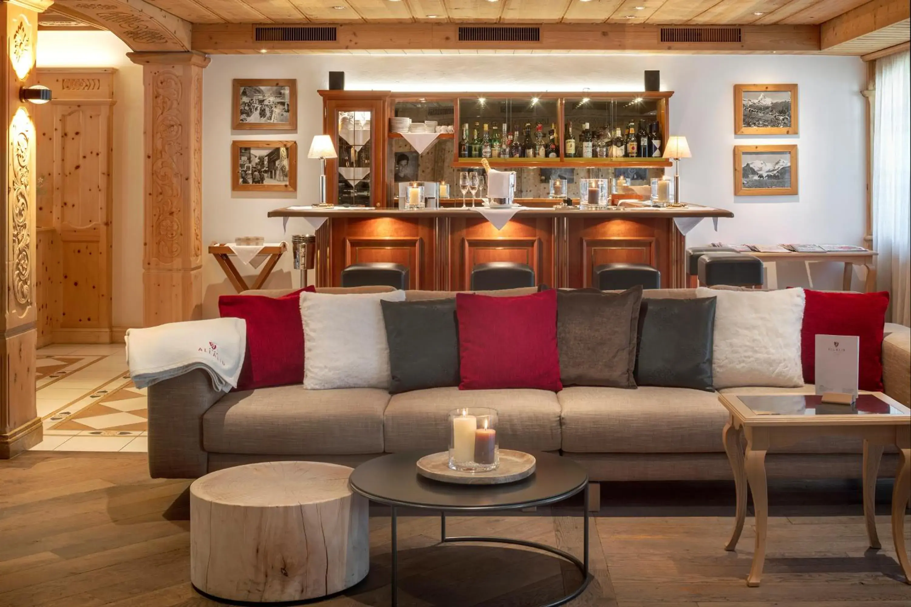 Lobby or reception in Swiss Alpine Hotel Allalin Lobby or reception in Swiss Alpine Hotel Allalin