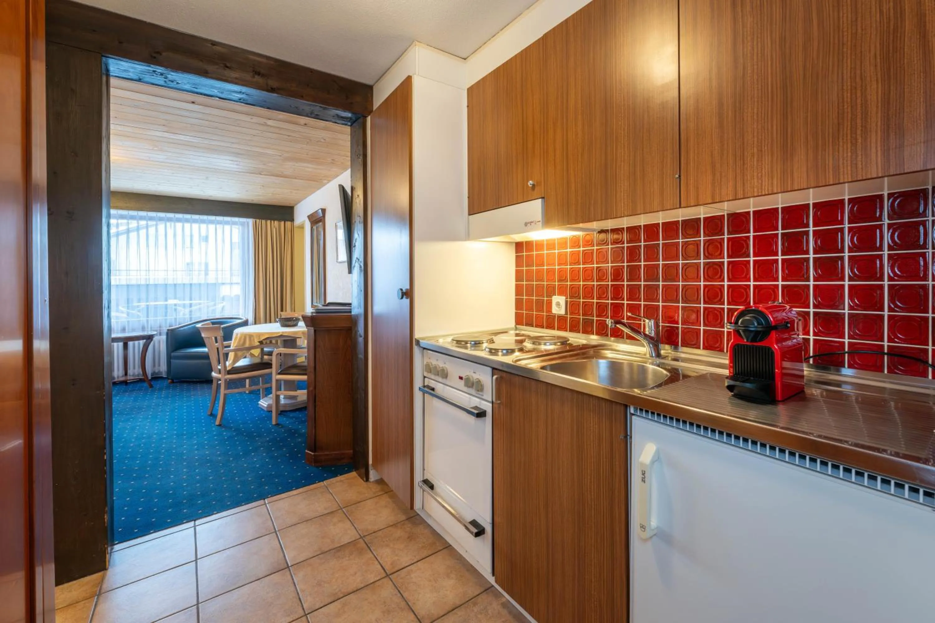 Kitchen or kitchenette in Arca Aparthotel & Spa