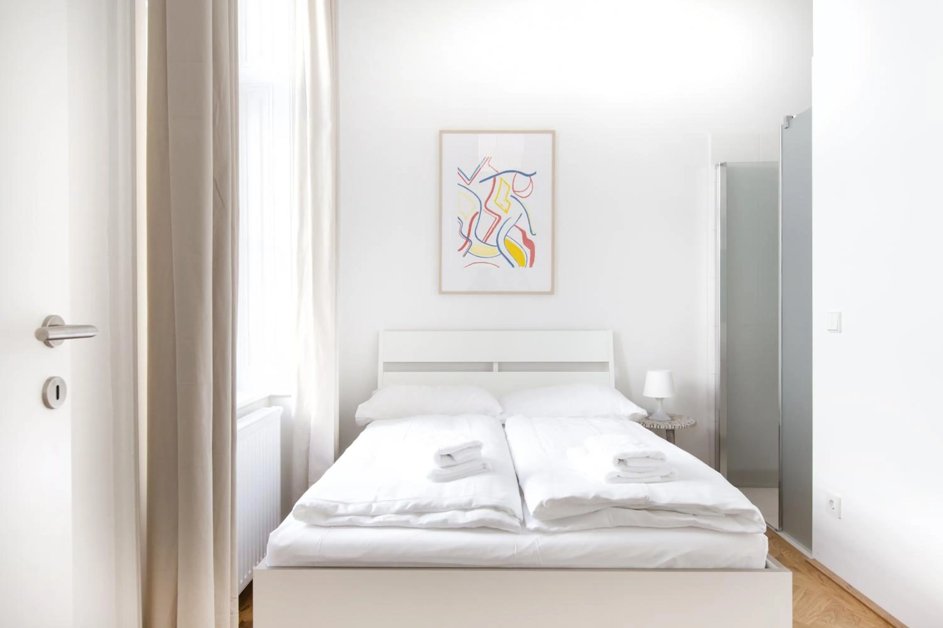 Bedroom, Bed in HeyMi Apartments in City Center