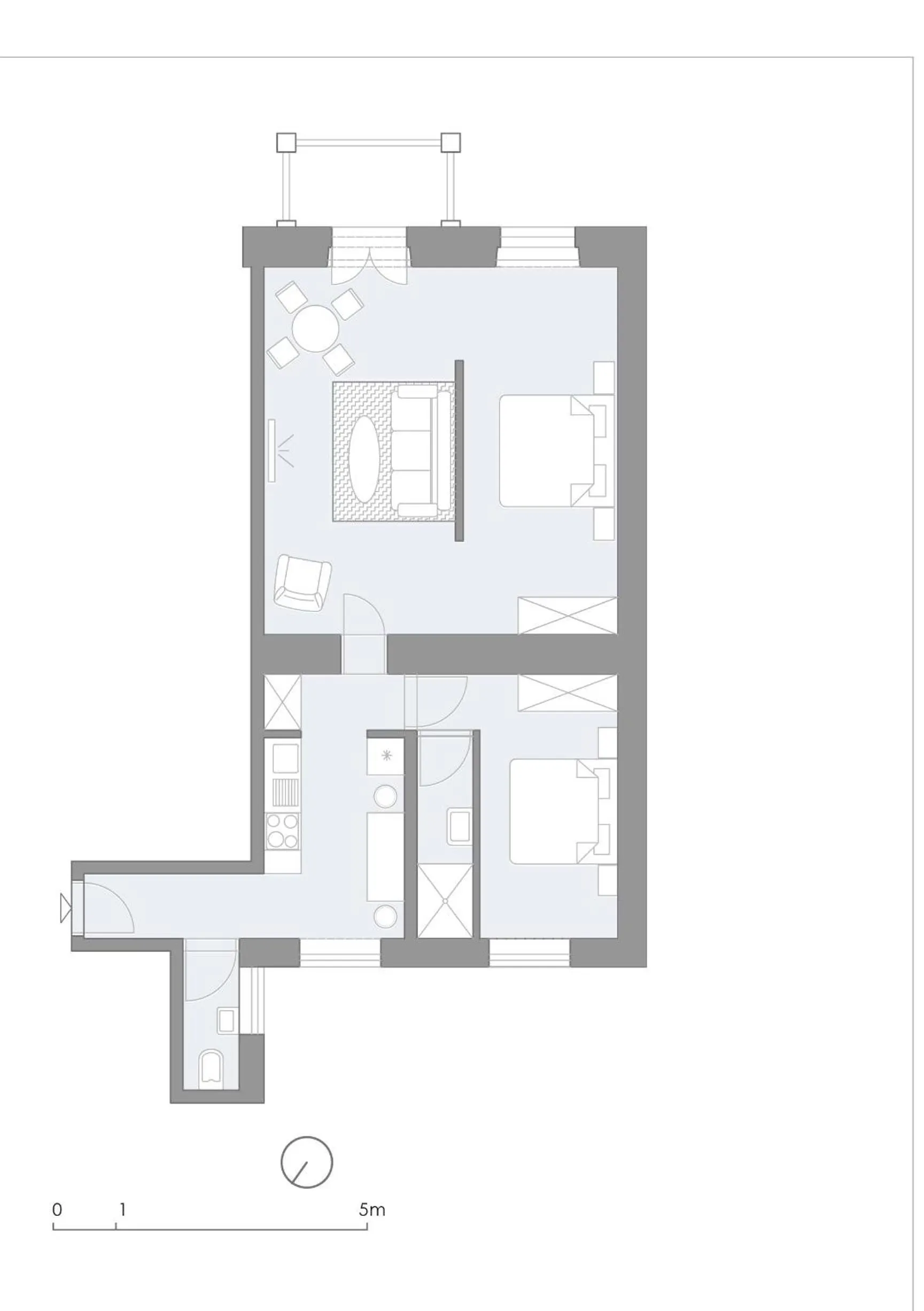 Floor plan in HeyMi Apartments in City Center