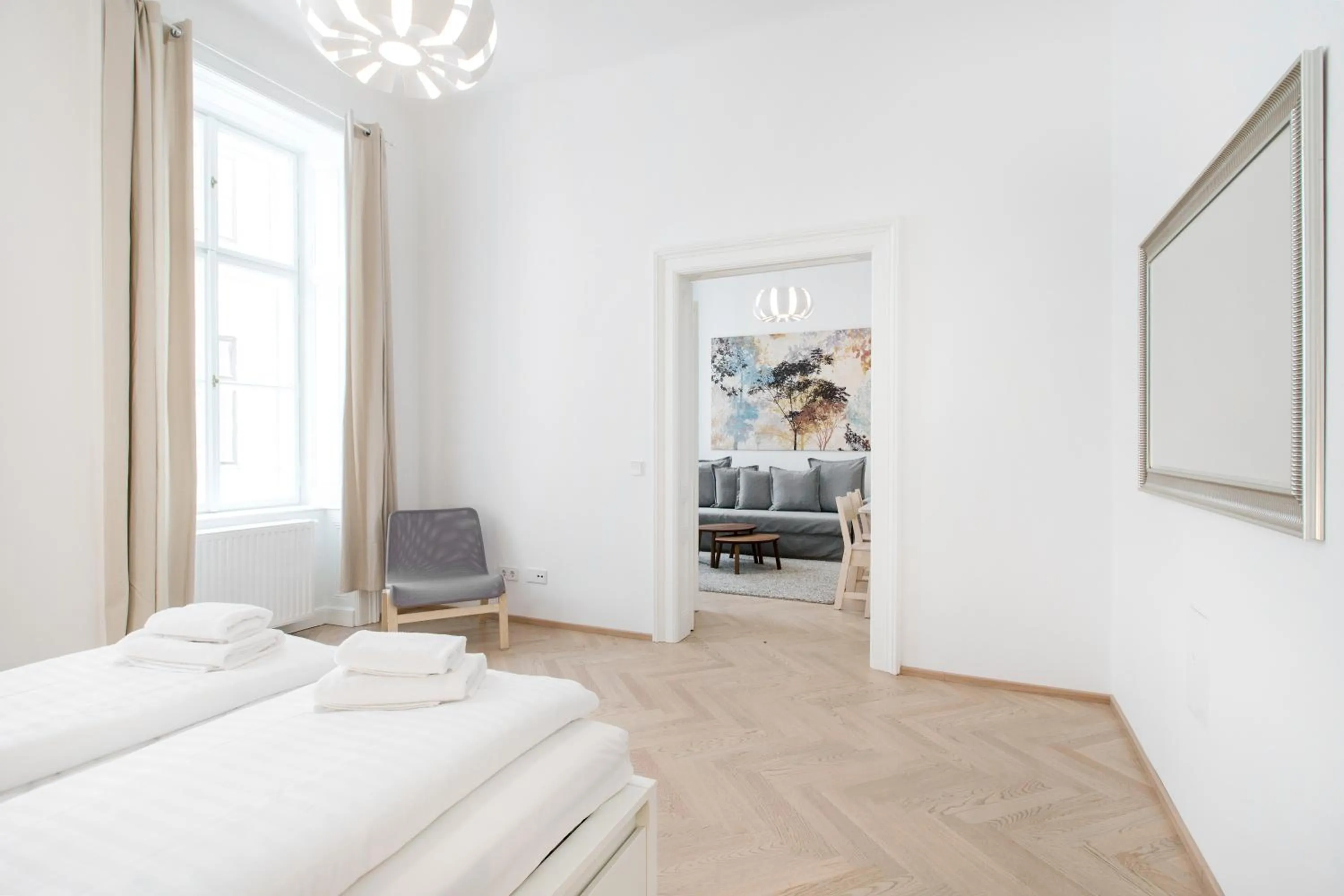 Bedroom, Bed in HeyMi Apartments in City Center