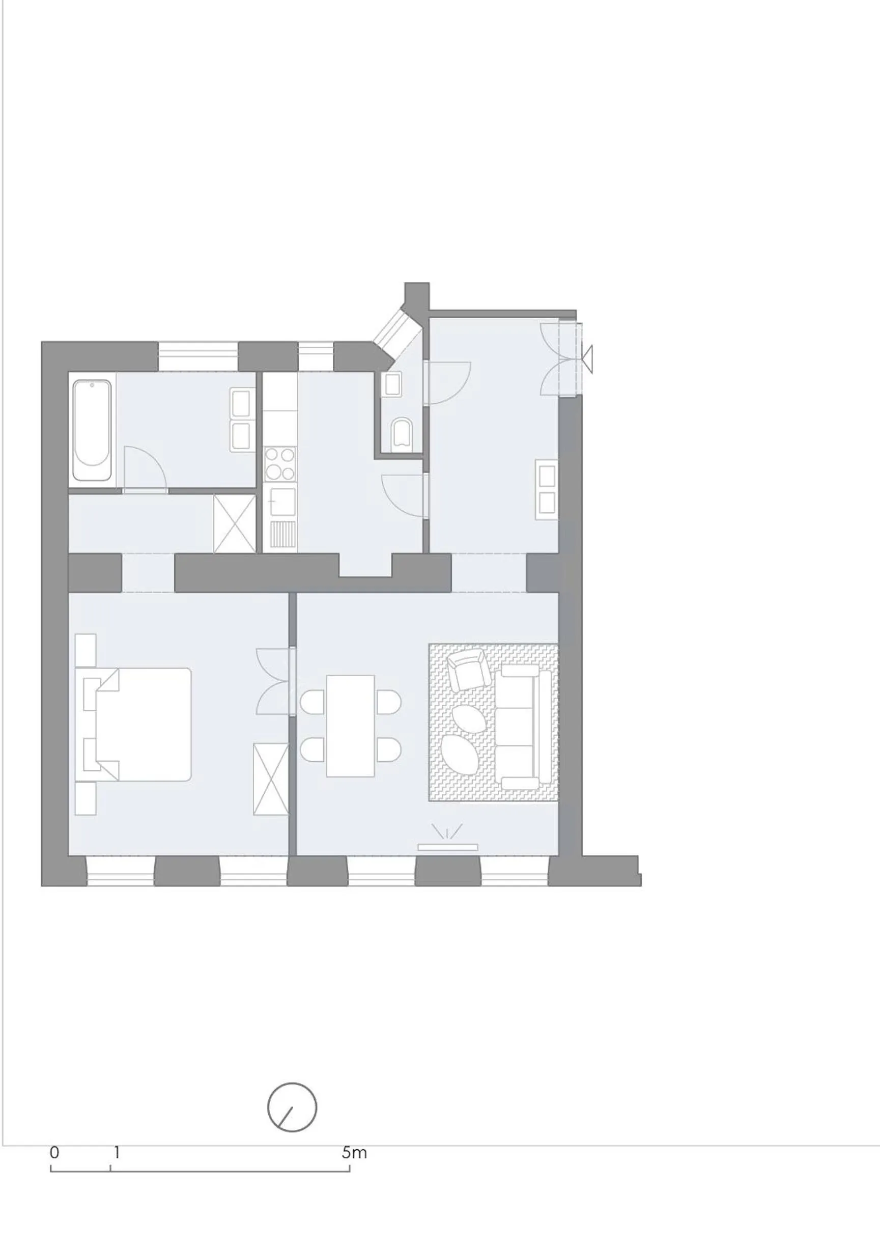 Floor plan in HeyMi Apartments in City Center