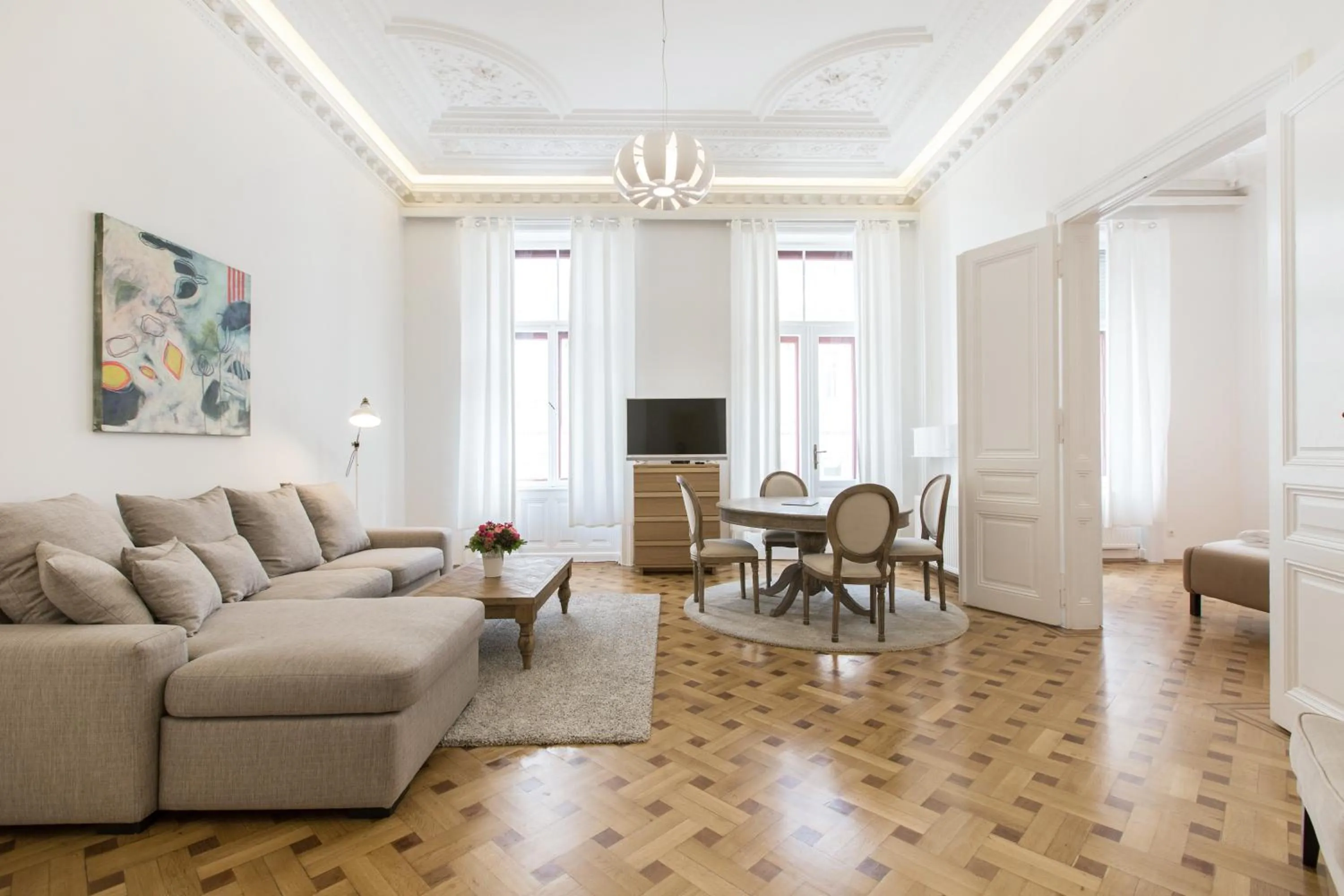 Living room in HeyMi Apartments in City Center