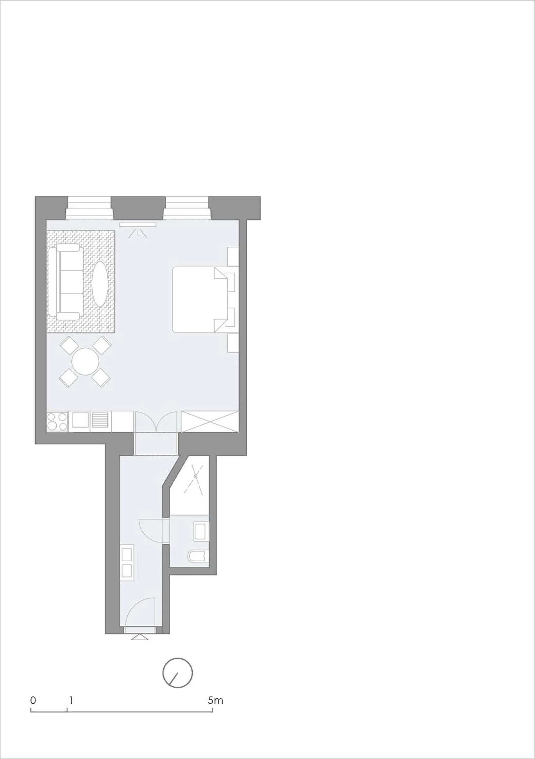 Floor plan in HeyMi Apartments in City Center