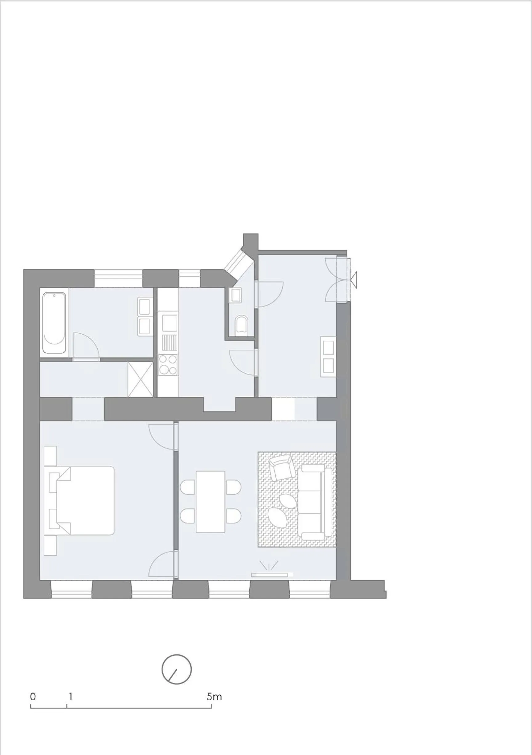 Floor plan in HeyMi Apartments in City Center