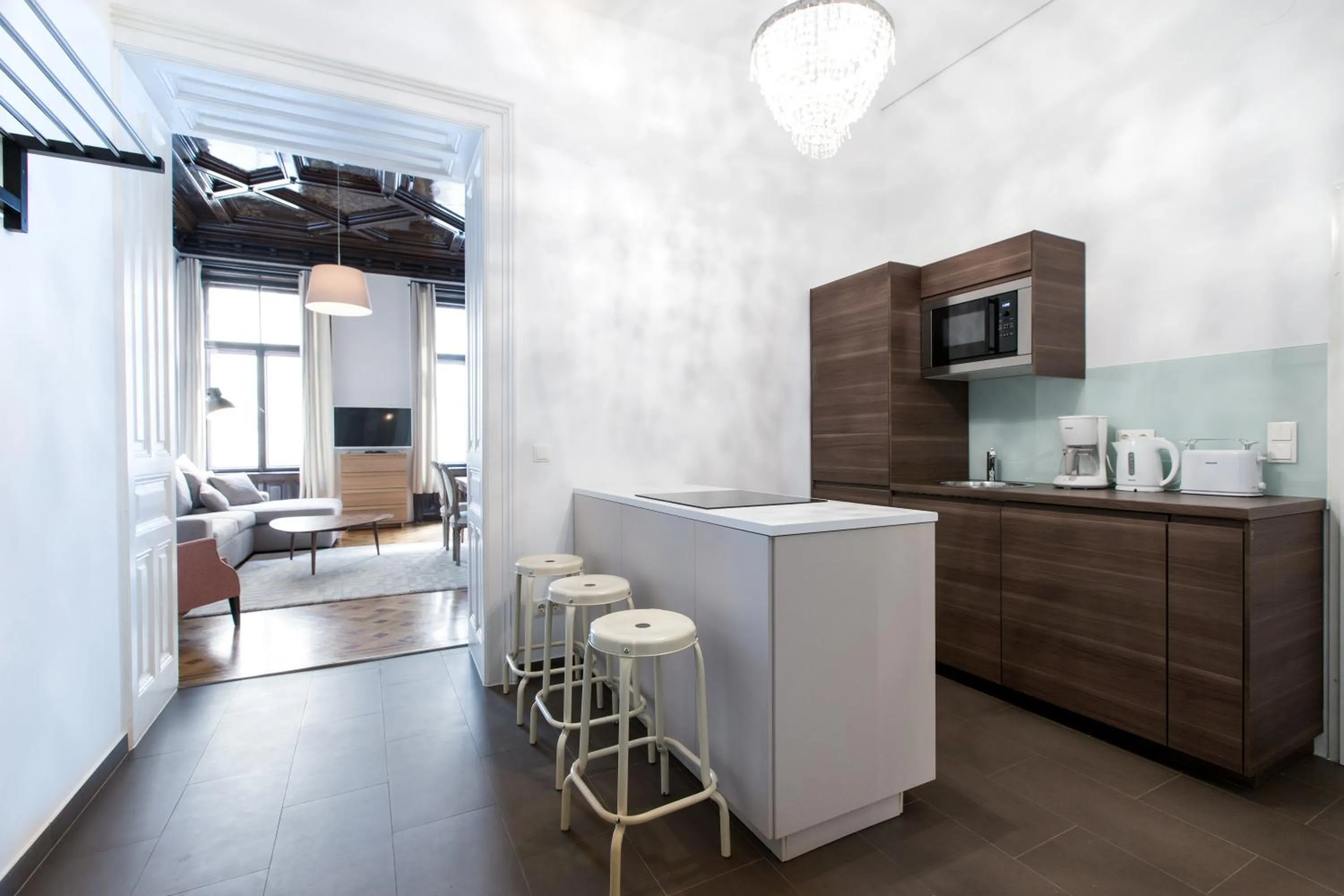 Kitchen or kitchenette in HeyMi Apartments in City Center