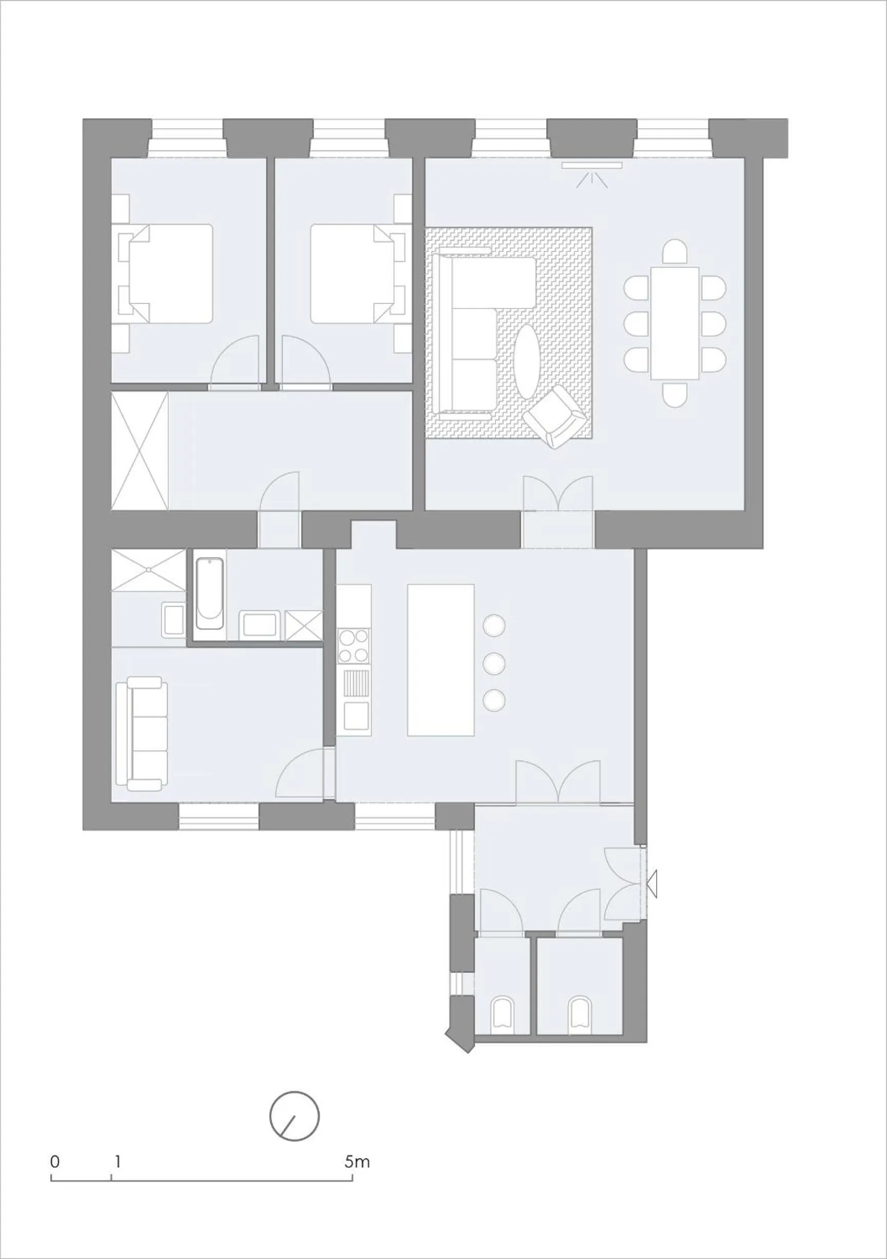 Floor plan in HeyMi Apartments in City Center