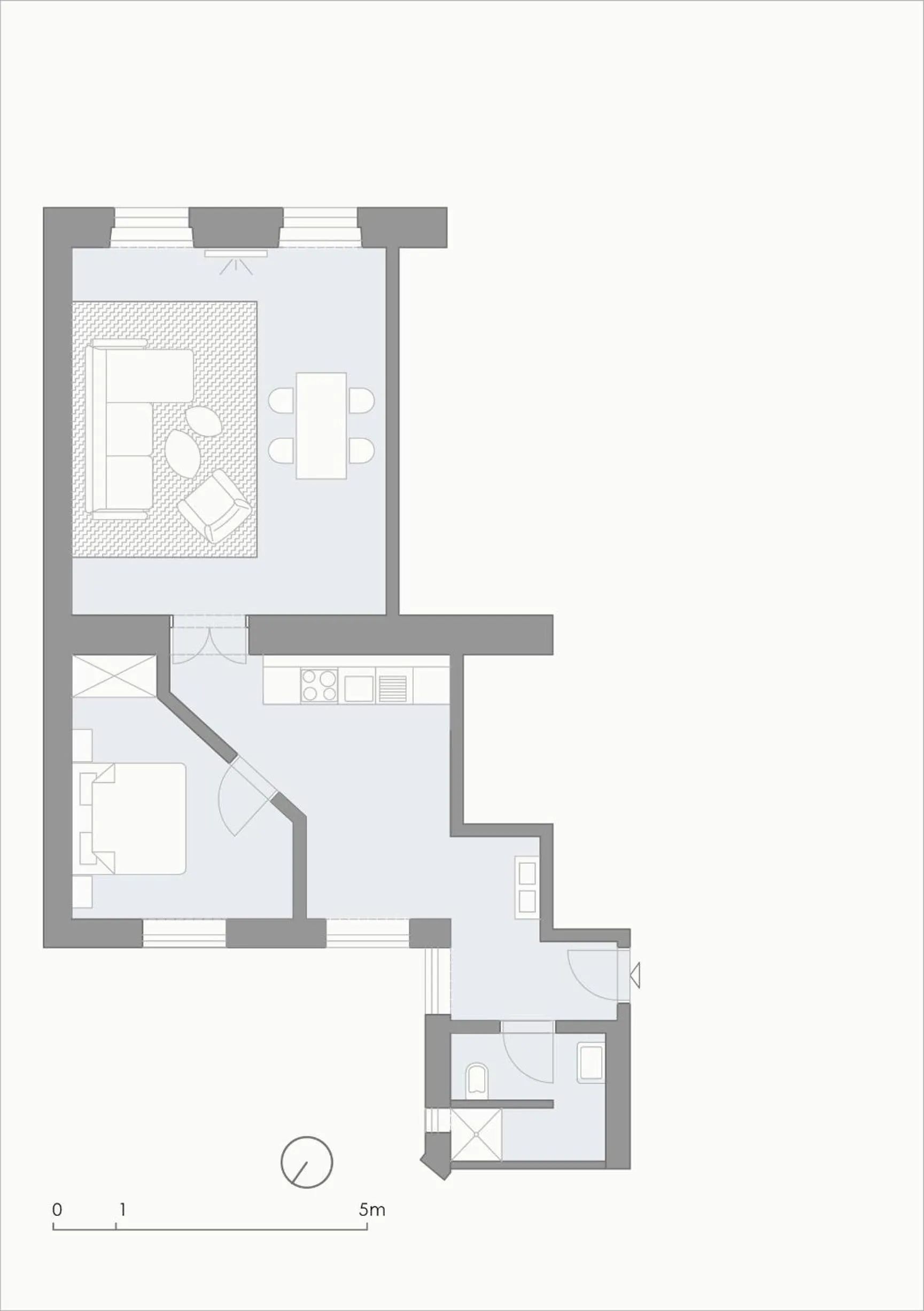 Floor plan in HeyMi Apartments in City Center