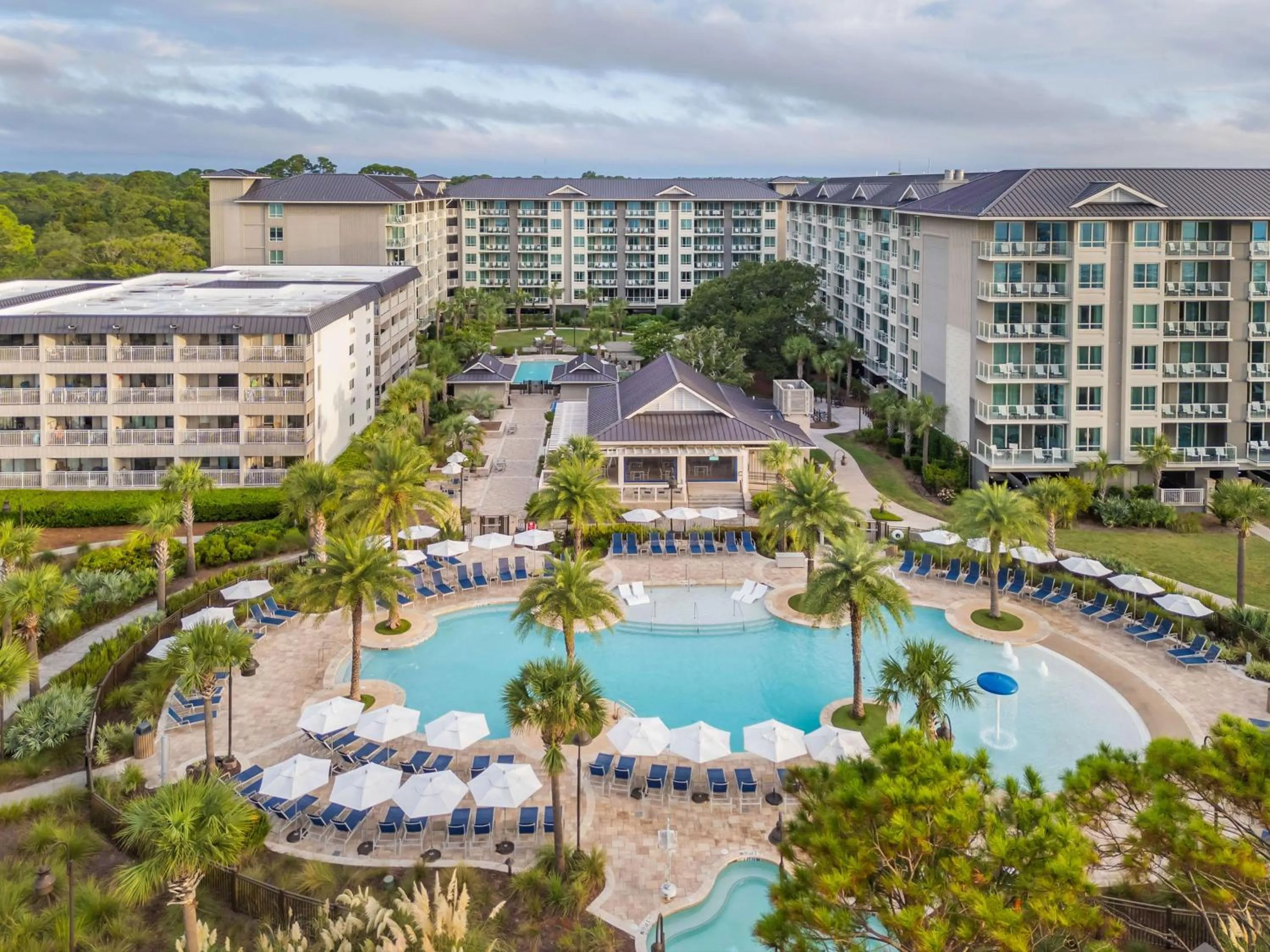 Pool view in Hilton Grand Vacations Club Ocean Oak Resort Hilton Head
