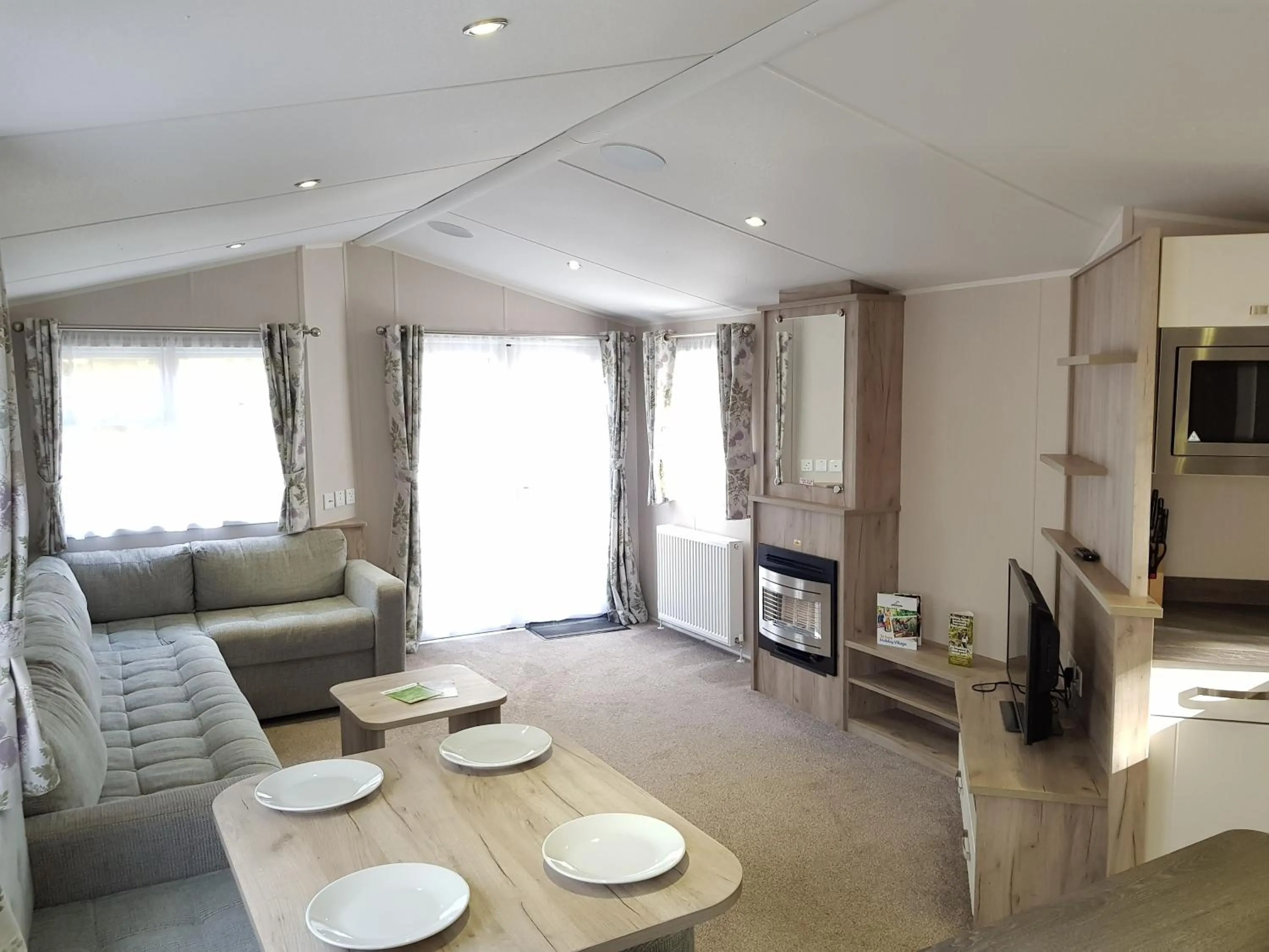 Living room in Sandy Glade Holiday Park