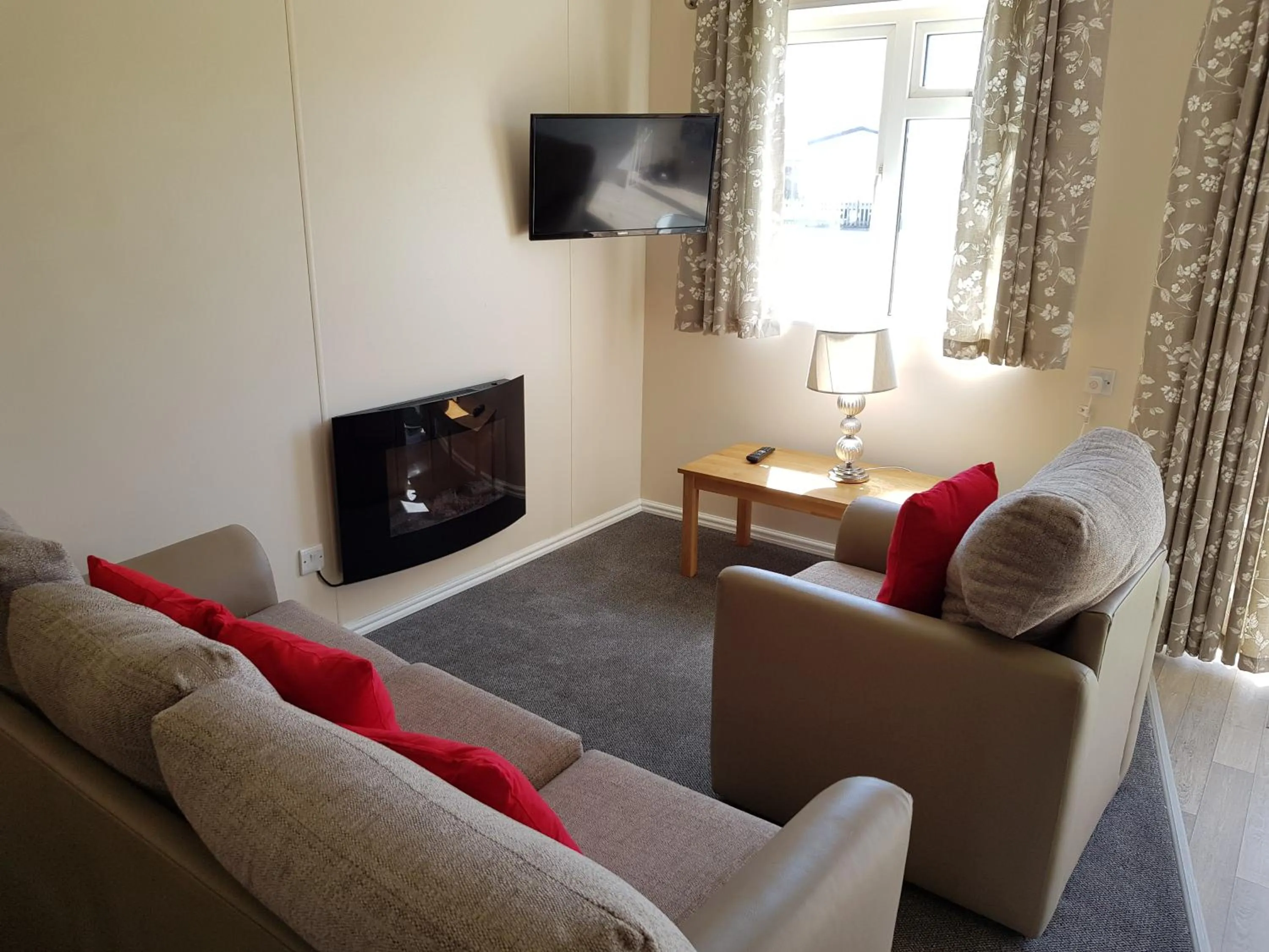 Living room in Sandy Glade Holiday Park