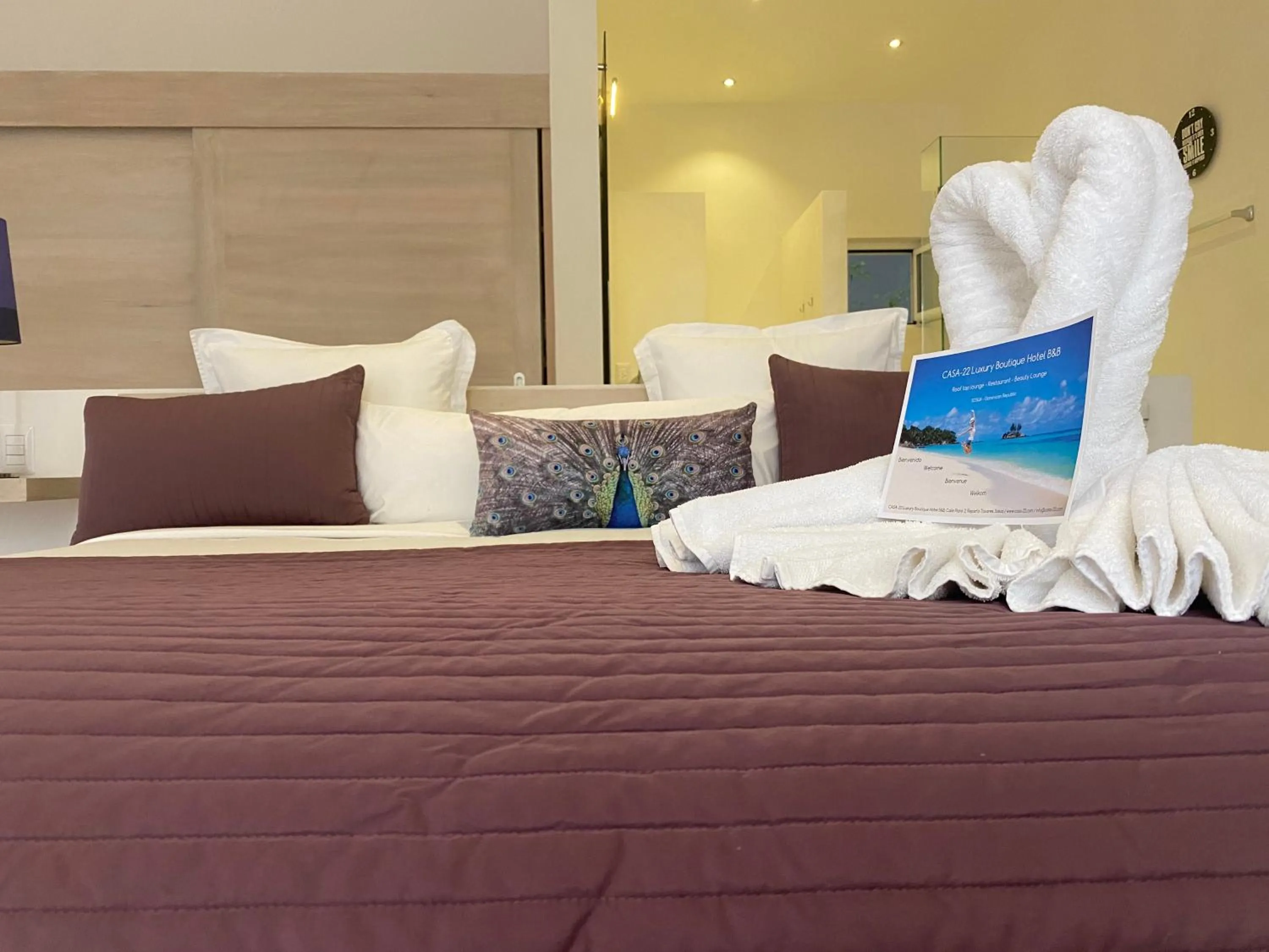Bed in CASA-22 Luxury Boutique Hotel