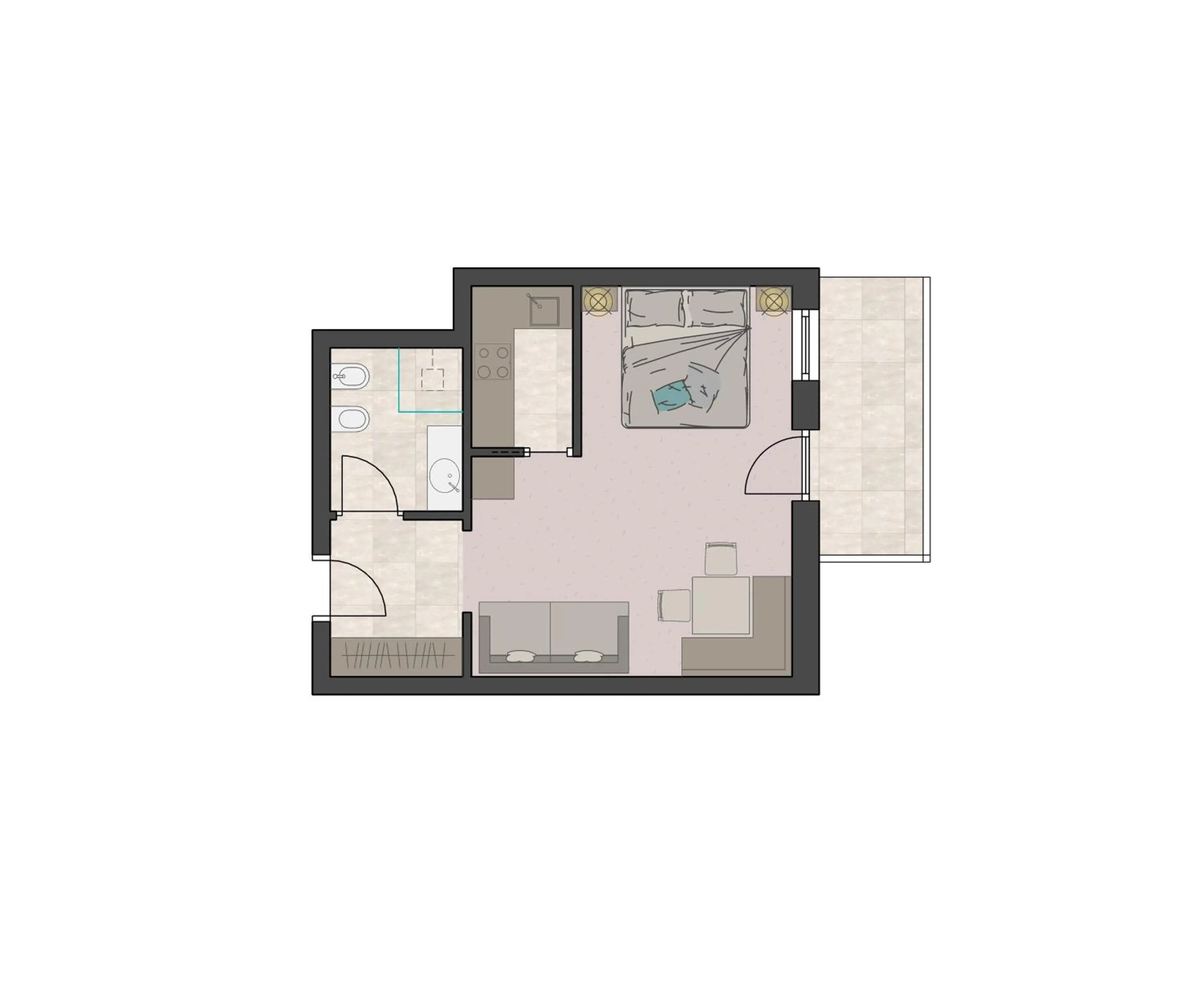 Floor plan in EGGER Apartments & Suites
