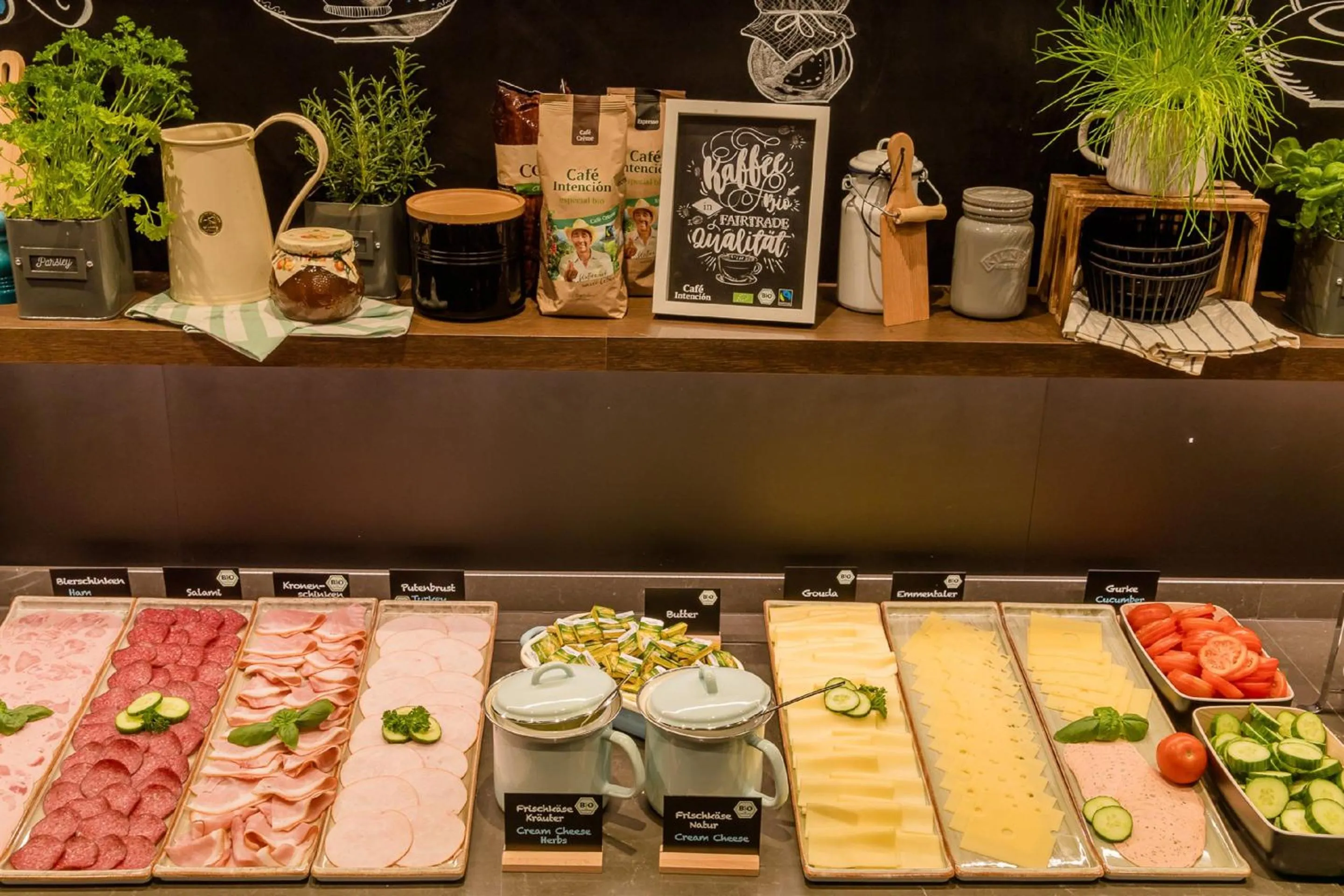 Buffet breakfast in Motel One Hamburg am Michel