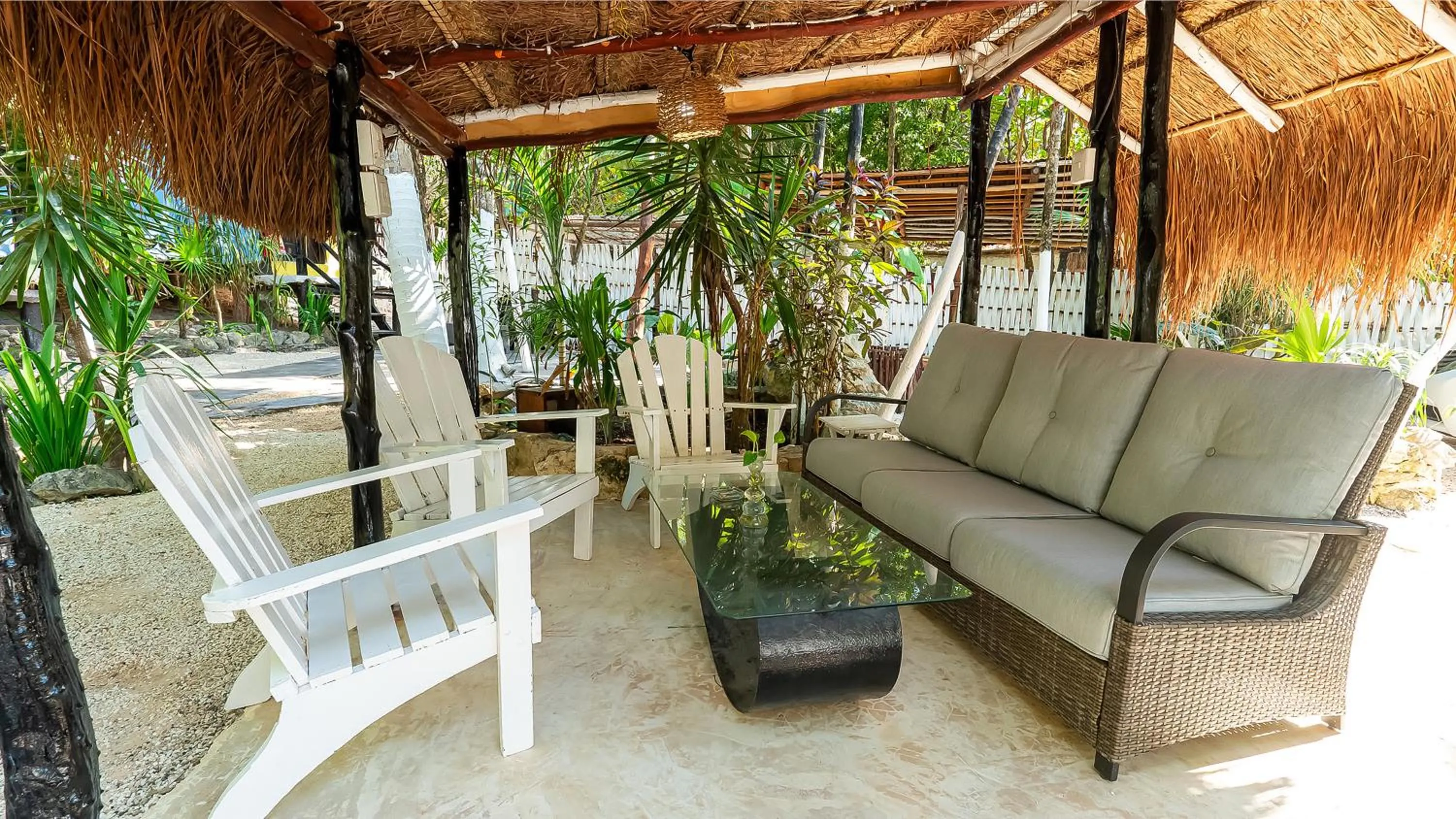 Seating area in Chancabañita Tulum