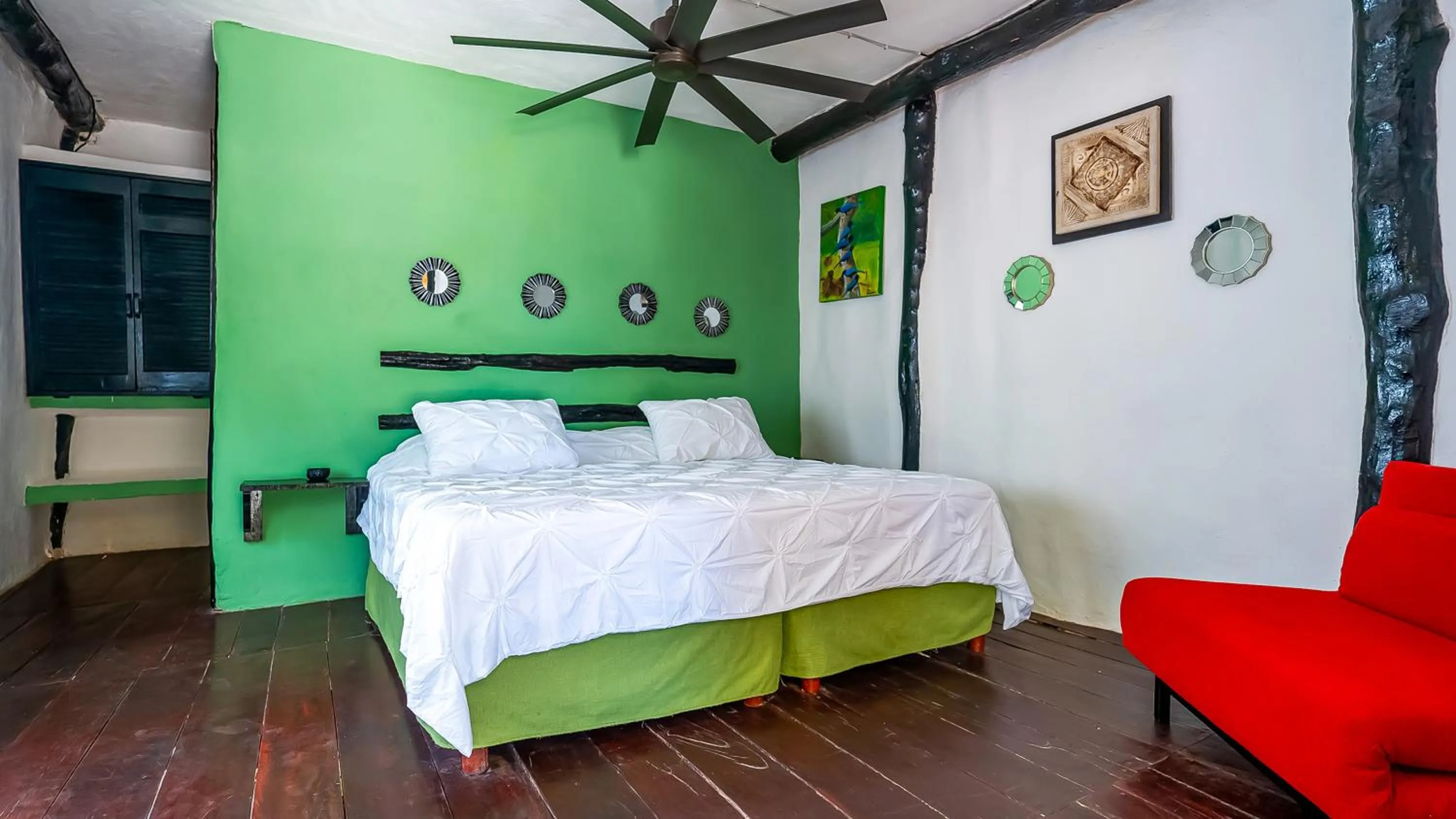 Bedroom, Bed in Chancabañita Tulum