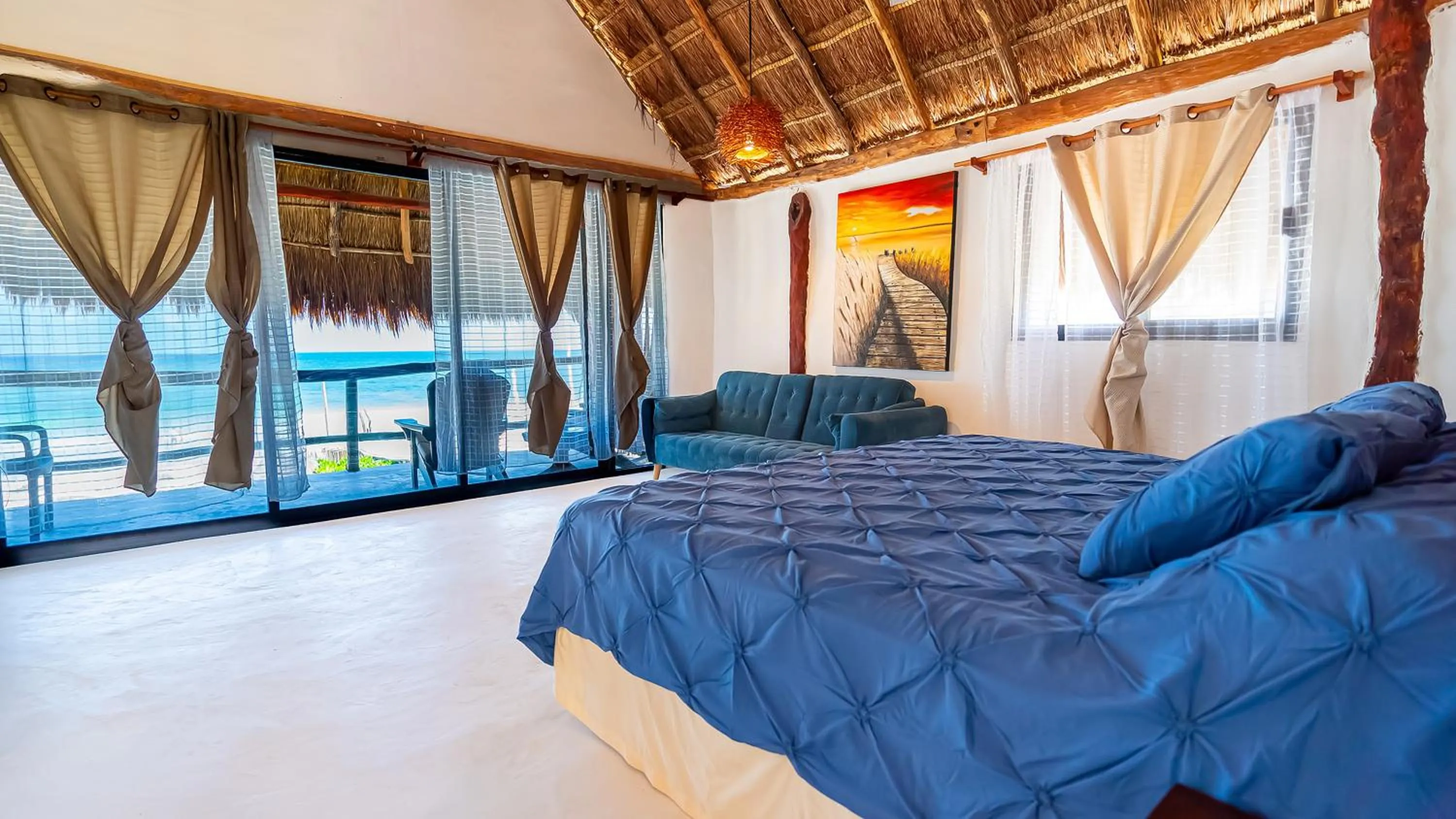 View (from property/room), Bed in Chancabañita Tulum