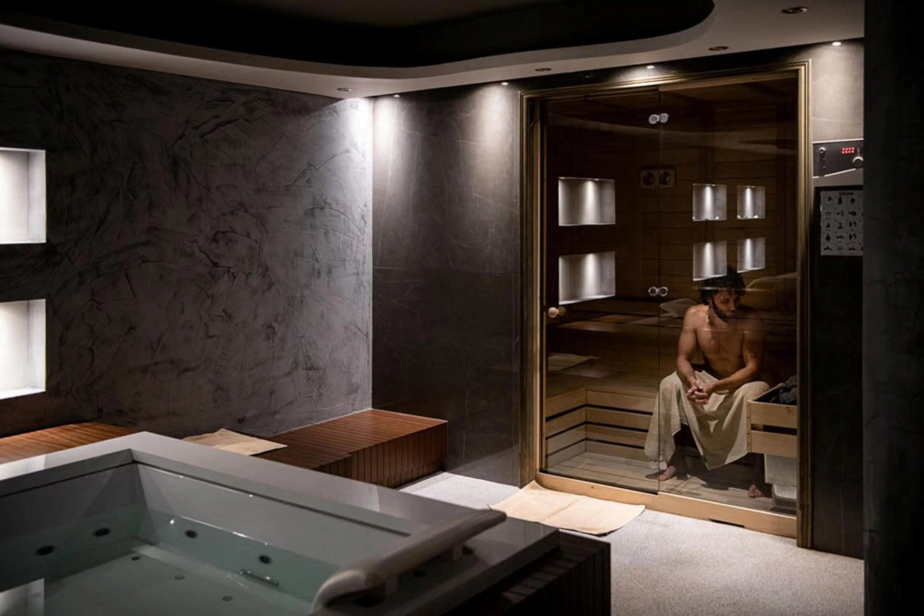 Sauna in Cretan Dream Resort & Spa