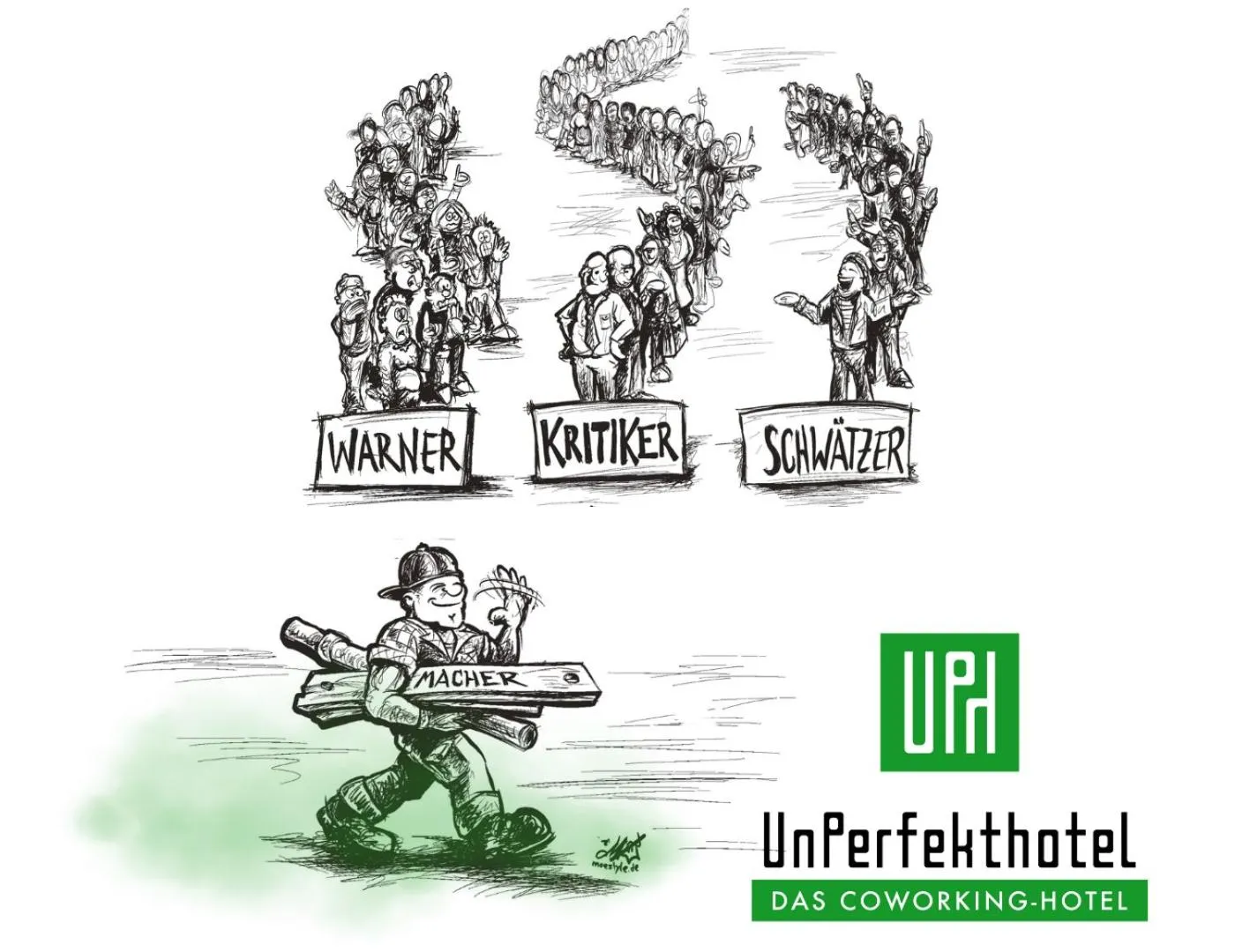 Logo/Certificate/Sign in Unperfekthotel CoWorkingHotel