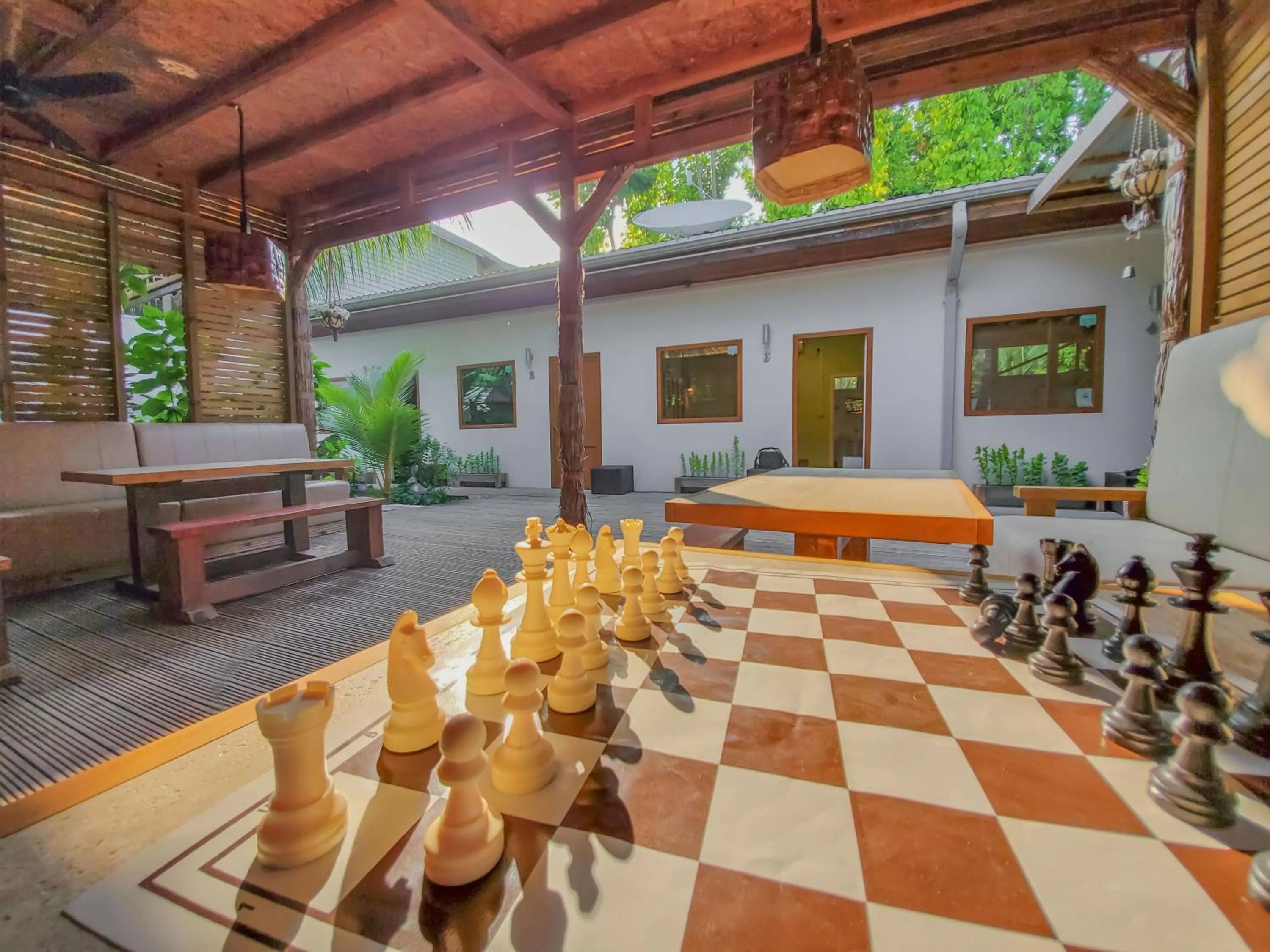 Patio in Dive Villa Thoddoo