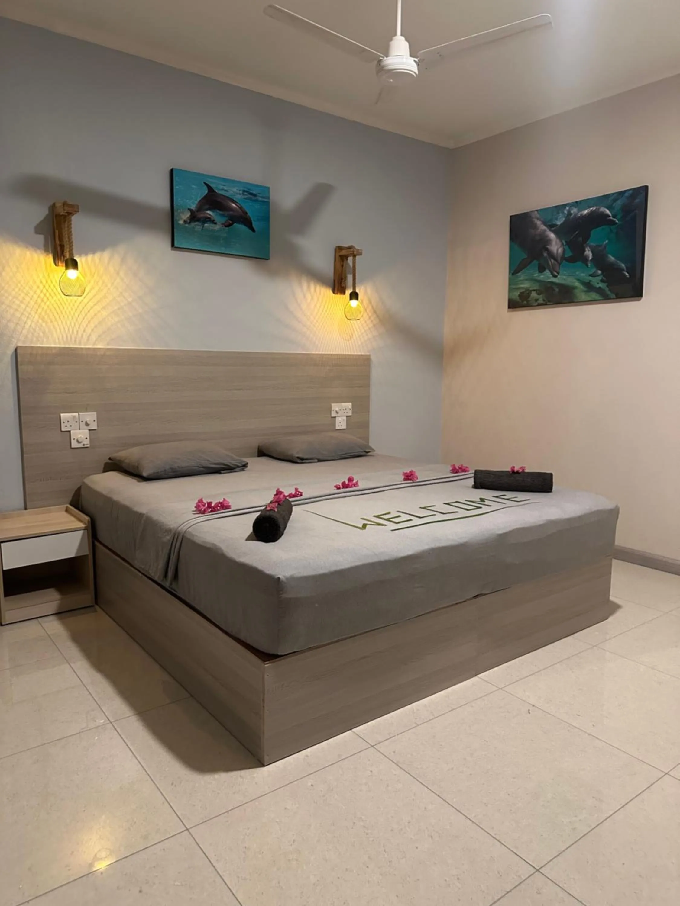 Bedroom, Bed in Dive Villa Thoddoo