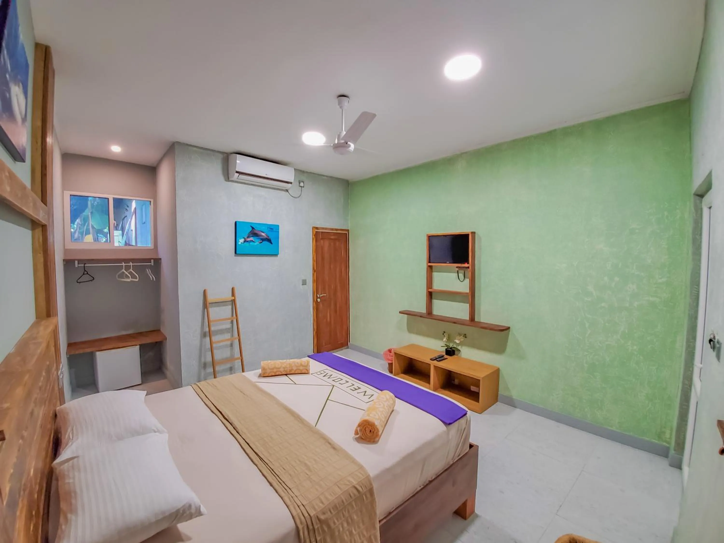 Bedroom, Bed in Dive Villa Thoddoo