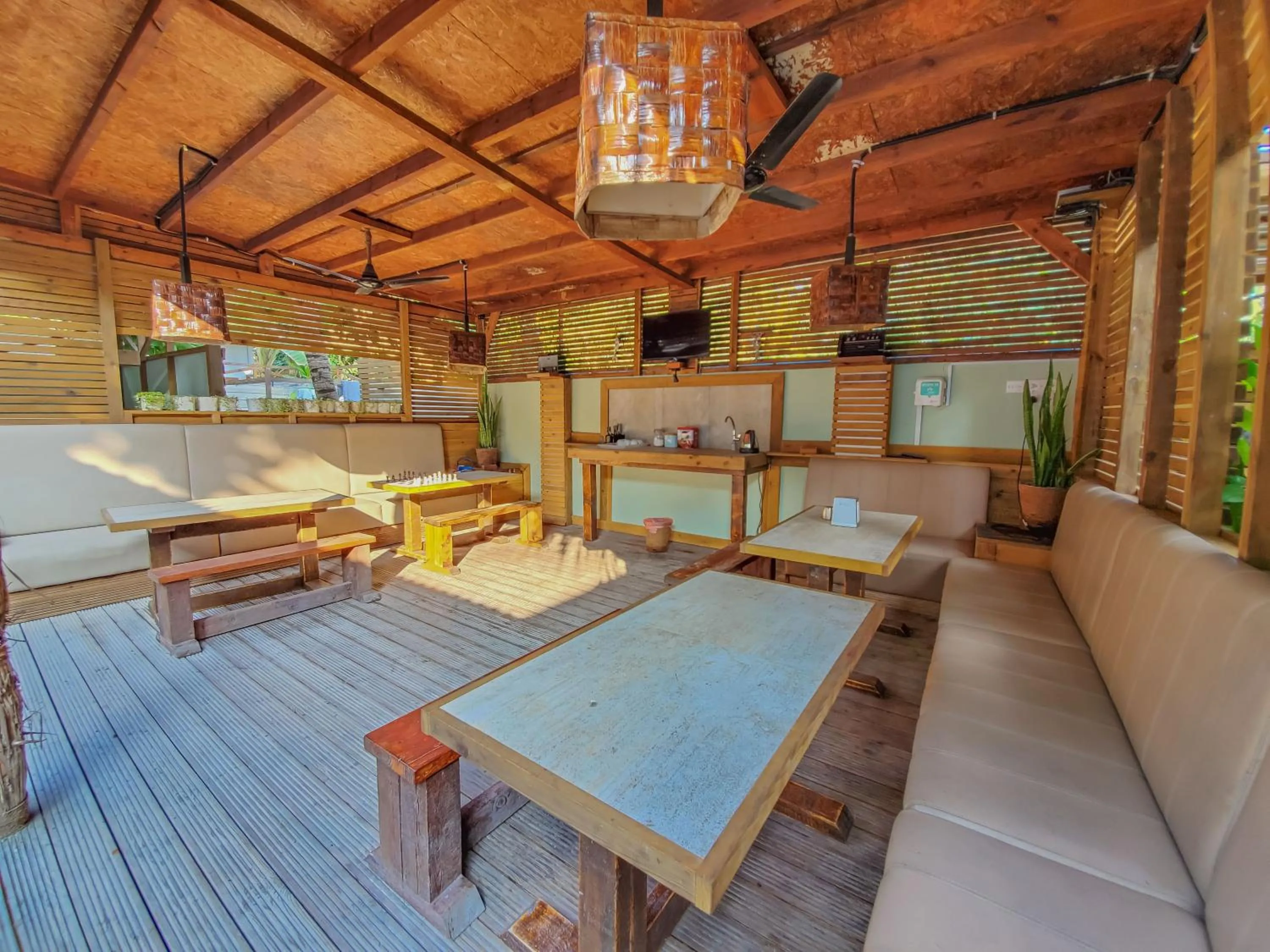 Patio in Dive Villa Thoddoo