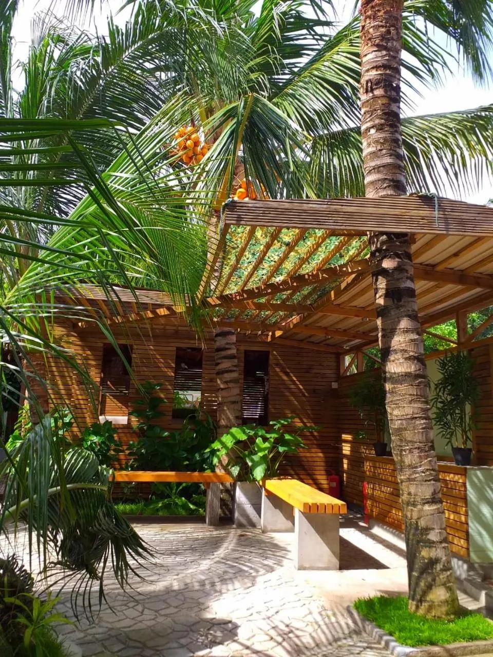 Patio in Dive Villa Thoddoo