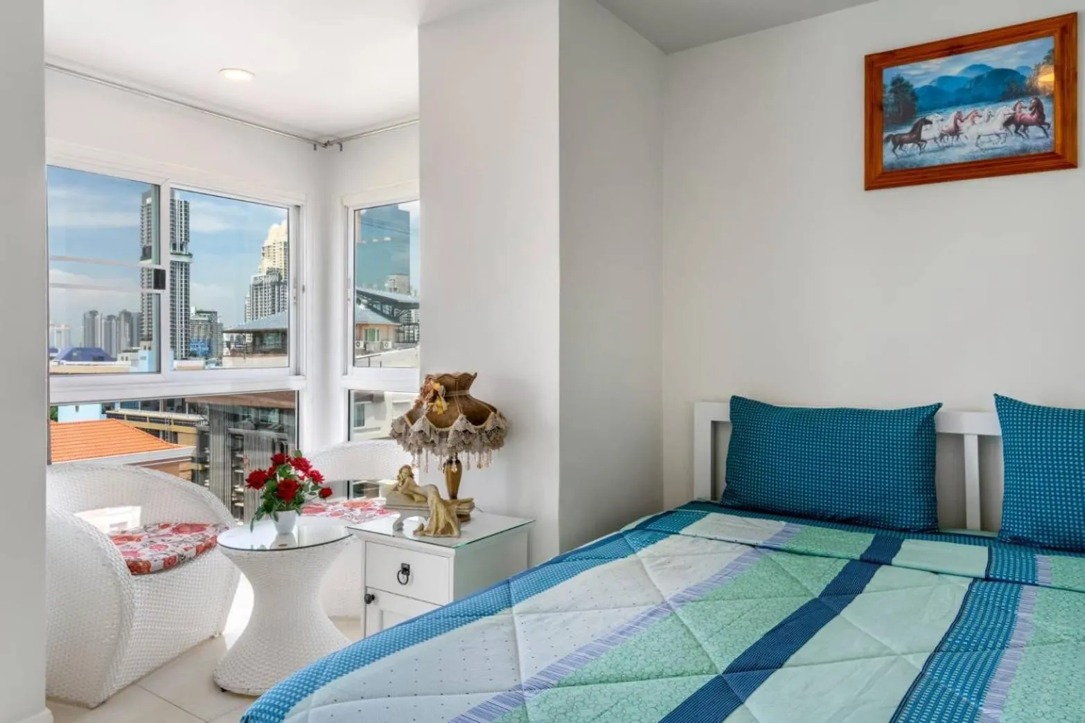 Bed in Parvena Hotel Sathorn