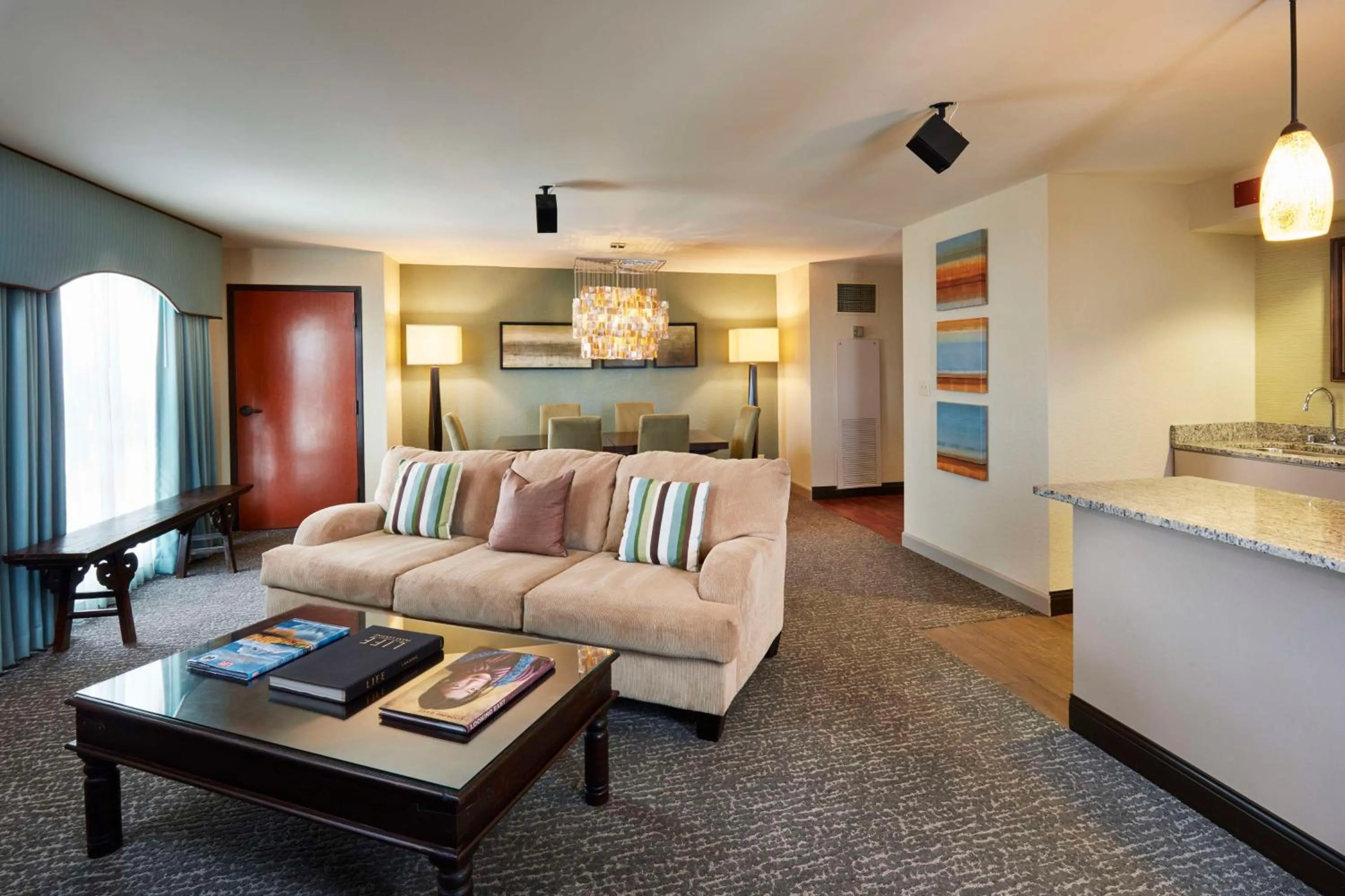 Living room in DoubleTree by Hilton Hotel Orlando at SeaWorld