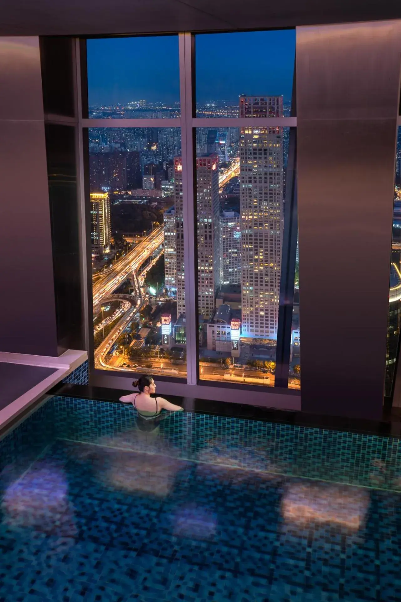 Pool view in China World Summit Wing, Beijing Pool view in China World Summit Wing, Beijing