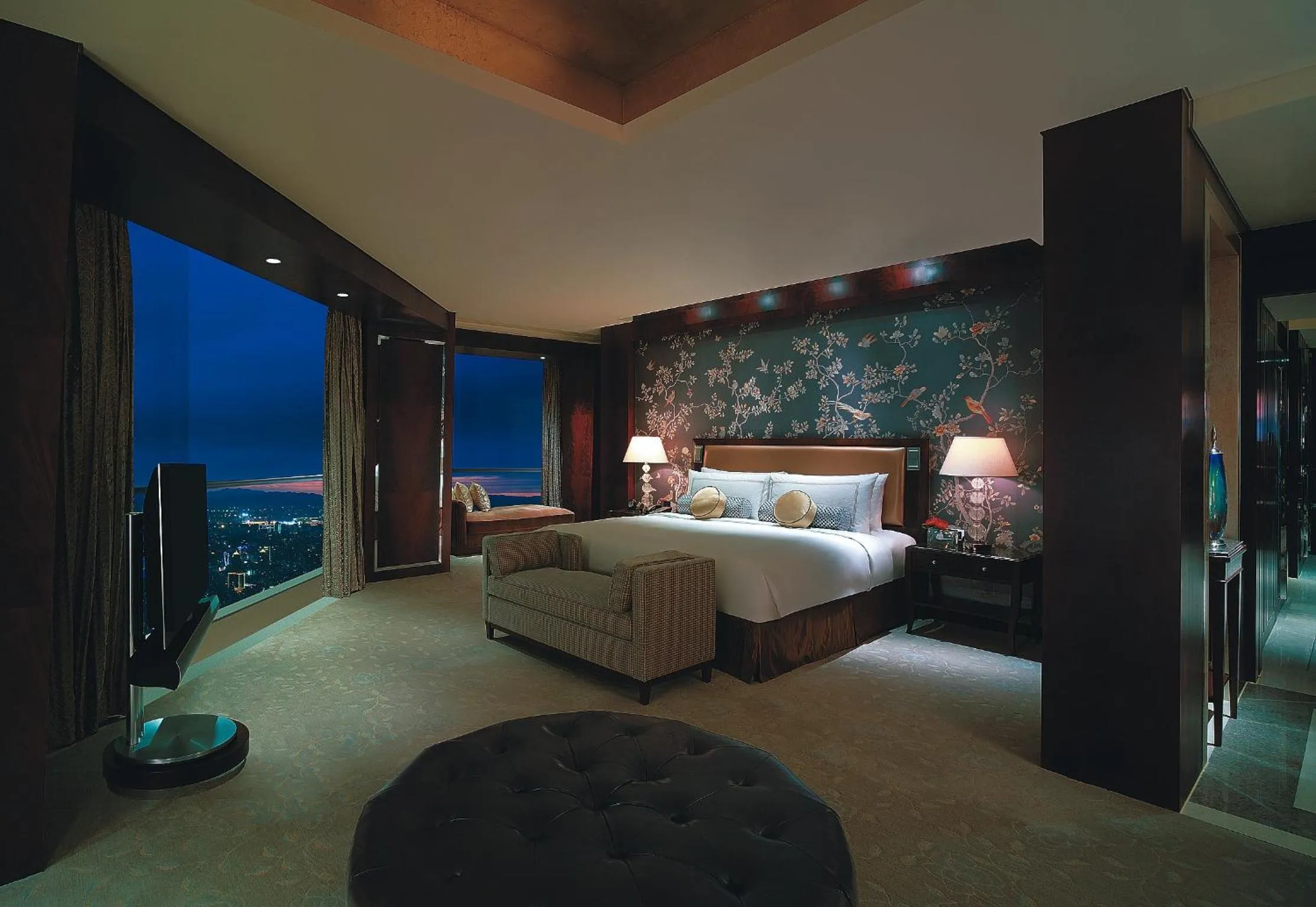 Bedroom, Bed in China World Summit Wing, Beijing