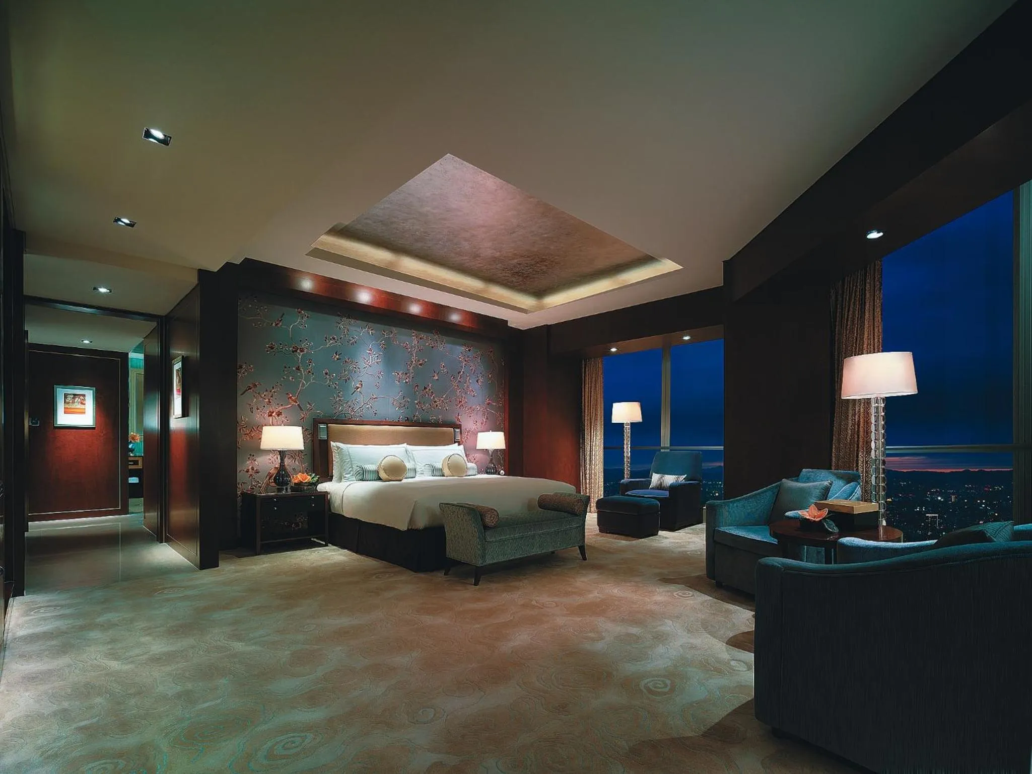 Bedroom, Bed in China World Summit Wing, Beijing