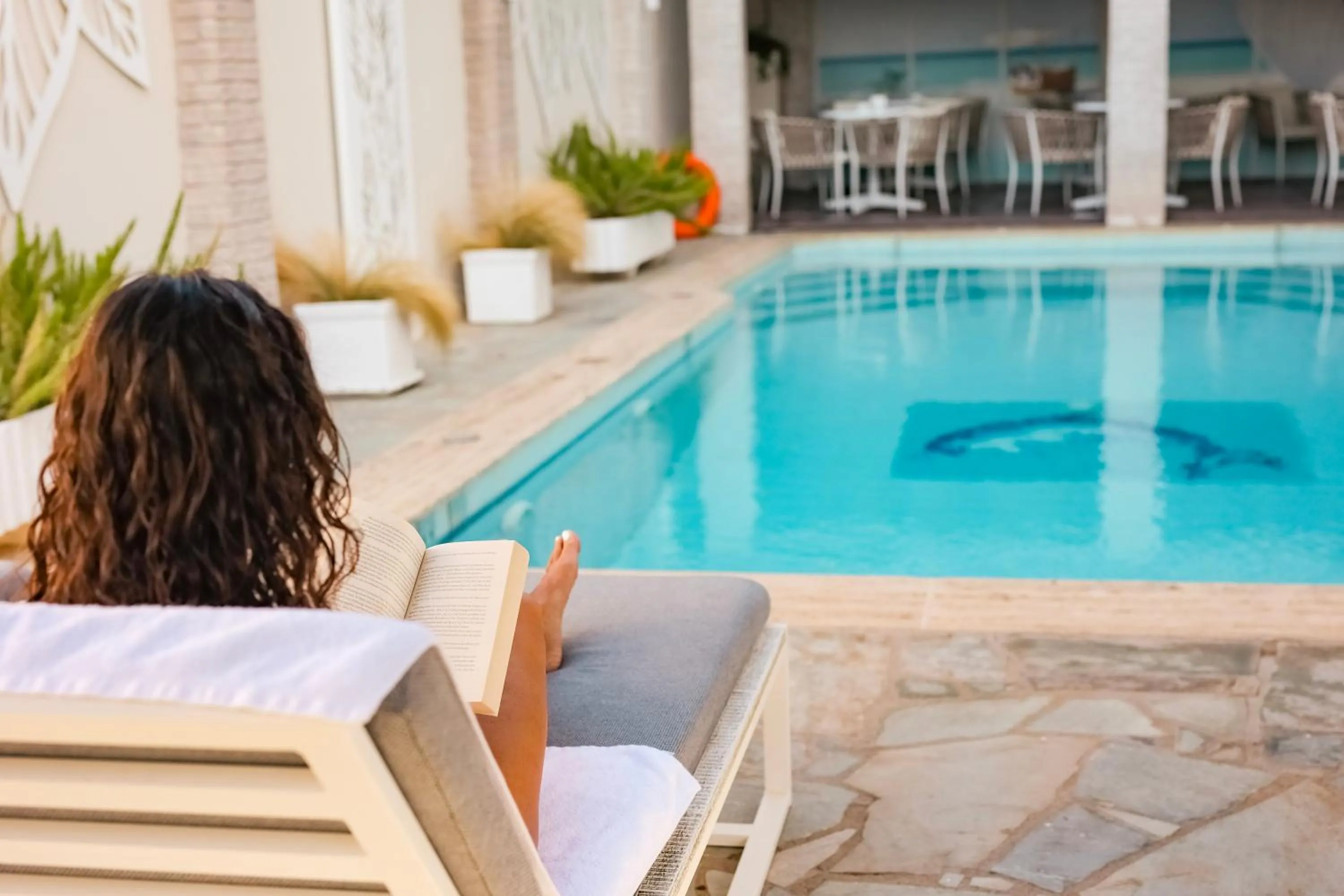Pool view in Alkyonis Hotel