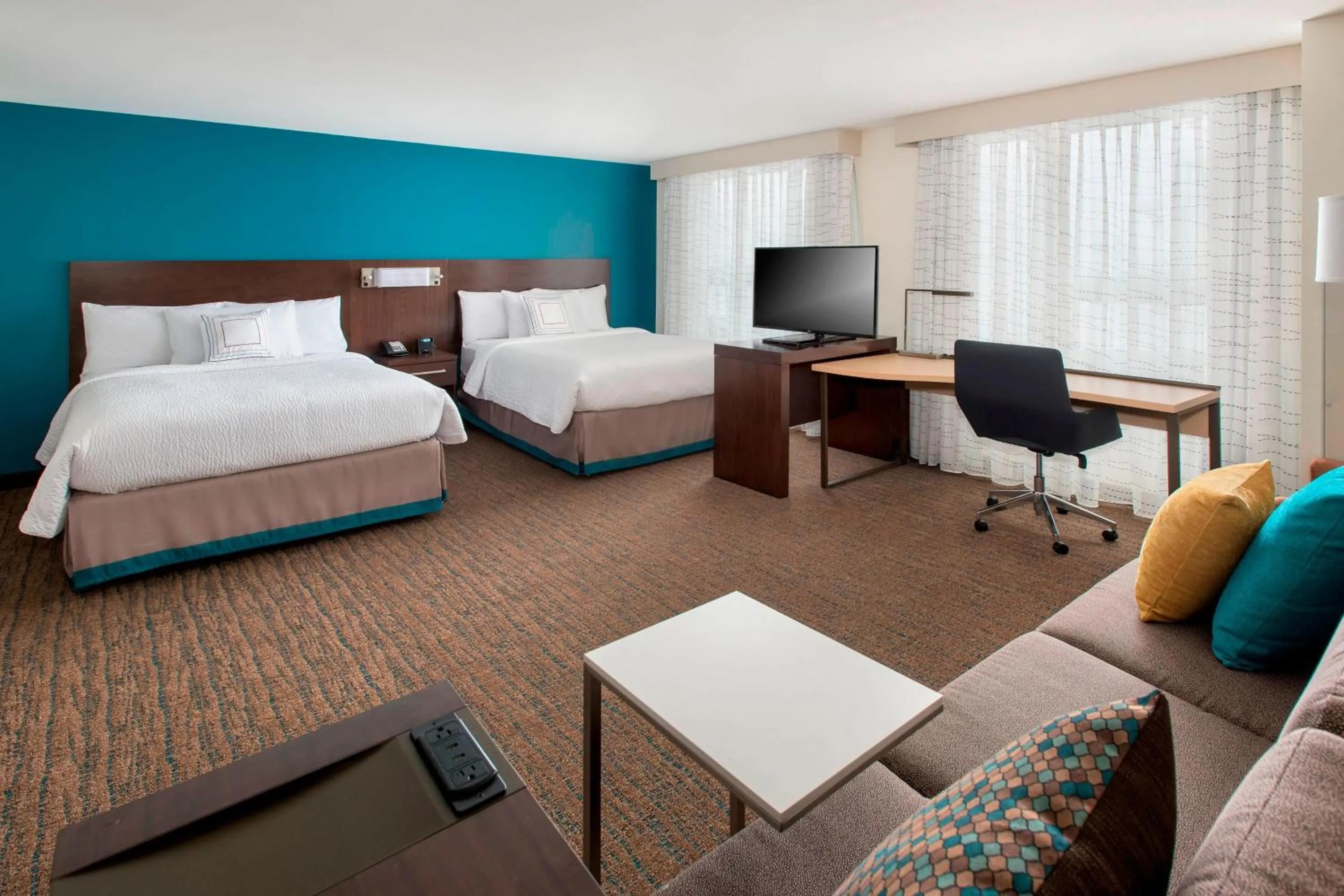 Bedroom, Bed in Residence Inn by Marriott Boston Bridgewater