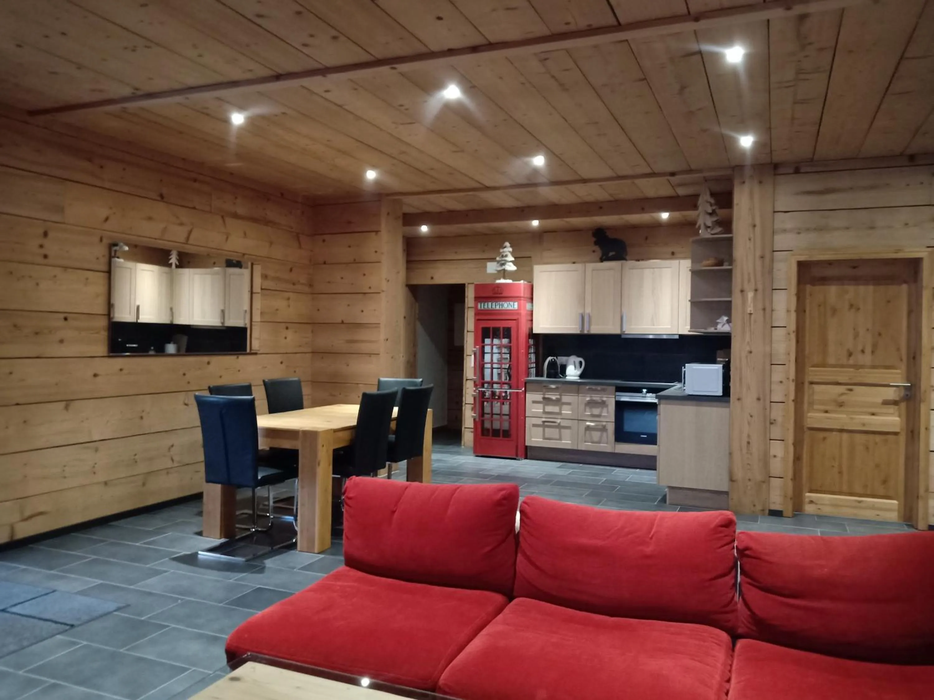 Kitchen or kitchenette in Hotel L'Etable