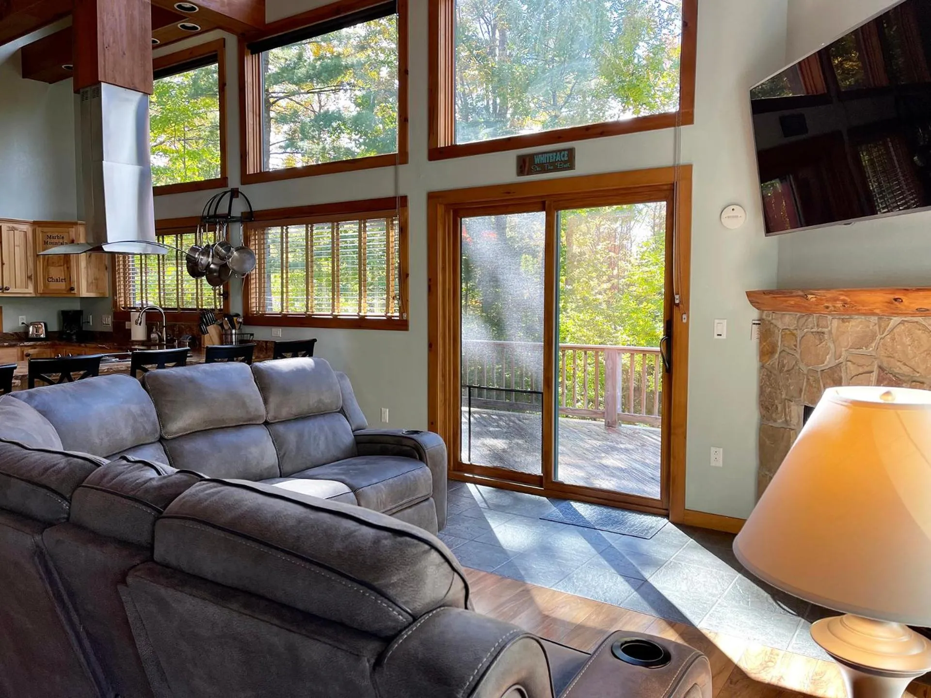 Living room in Marble Mountain Chalet