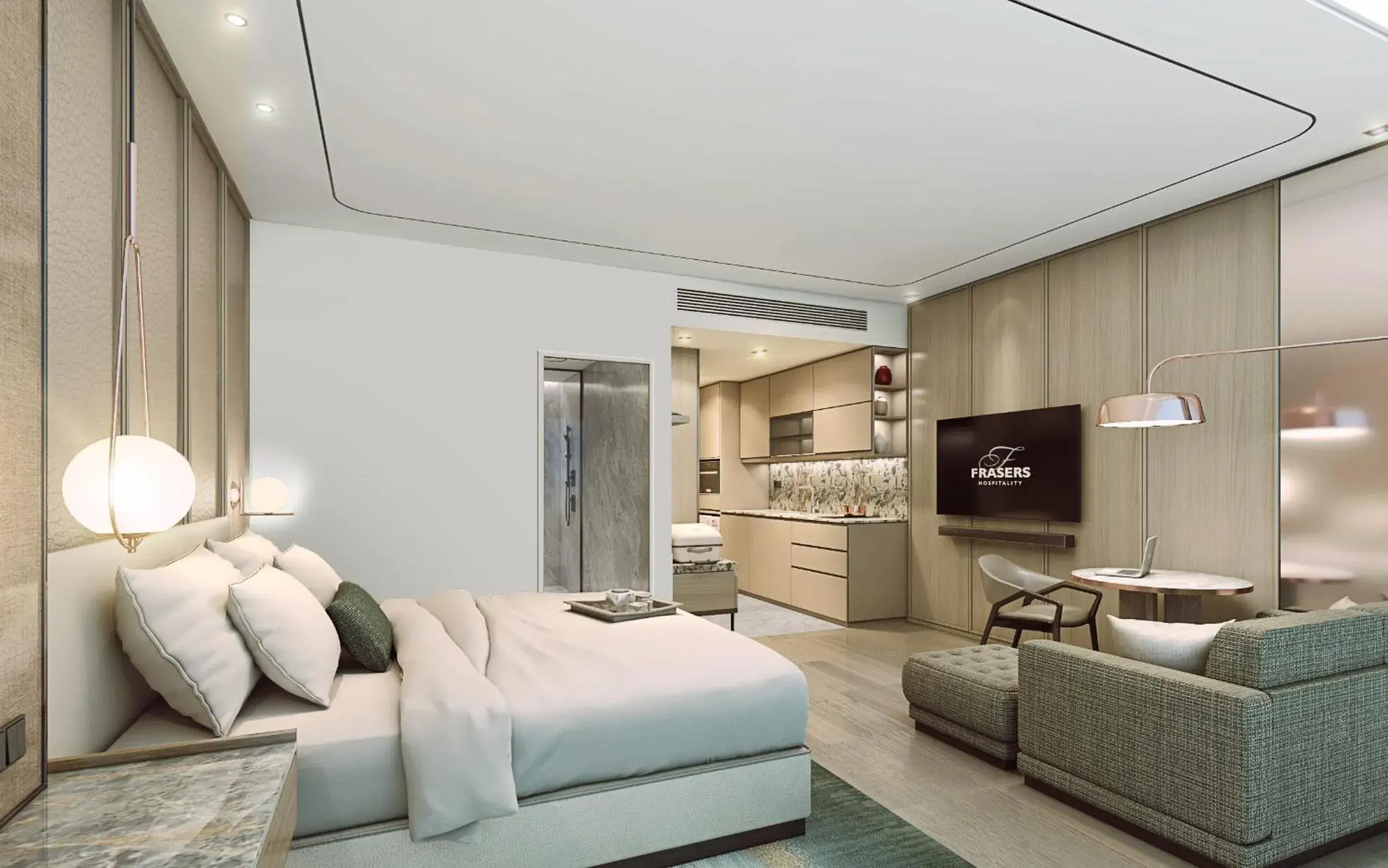 Bedroom in Fraser Suites Hanoi Bedroom in Fraser Suites Hanoi