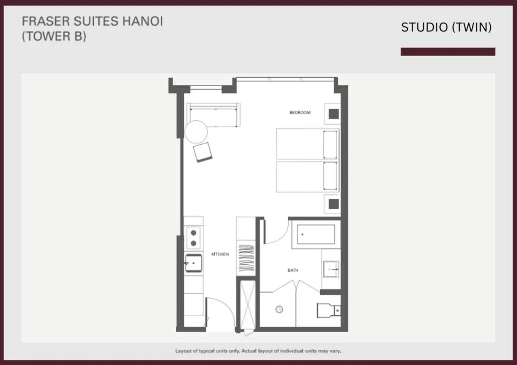 Floor plan in Fraser Suites Hanoi