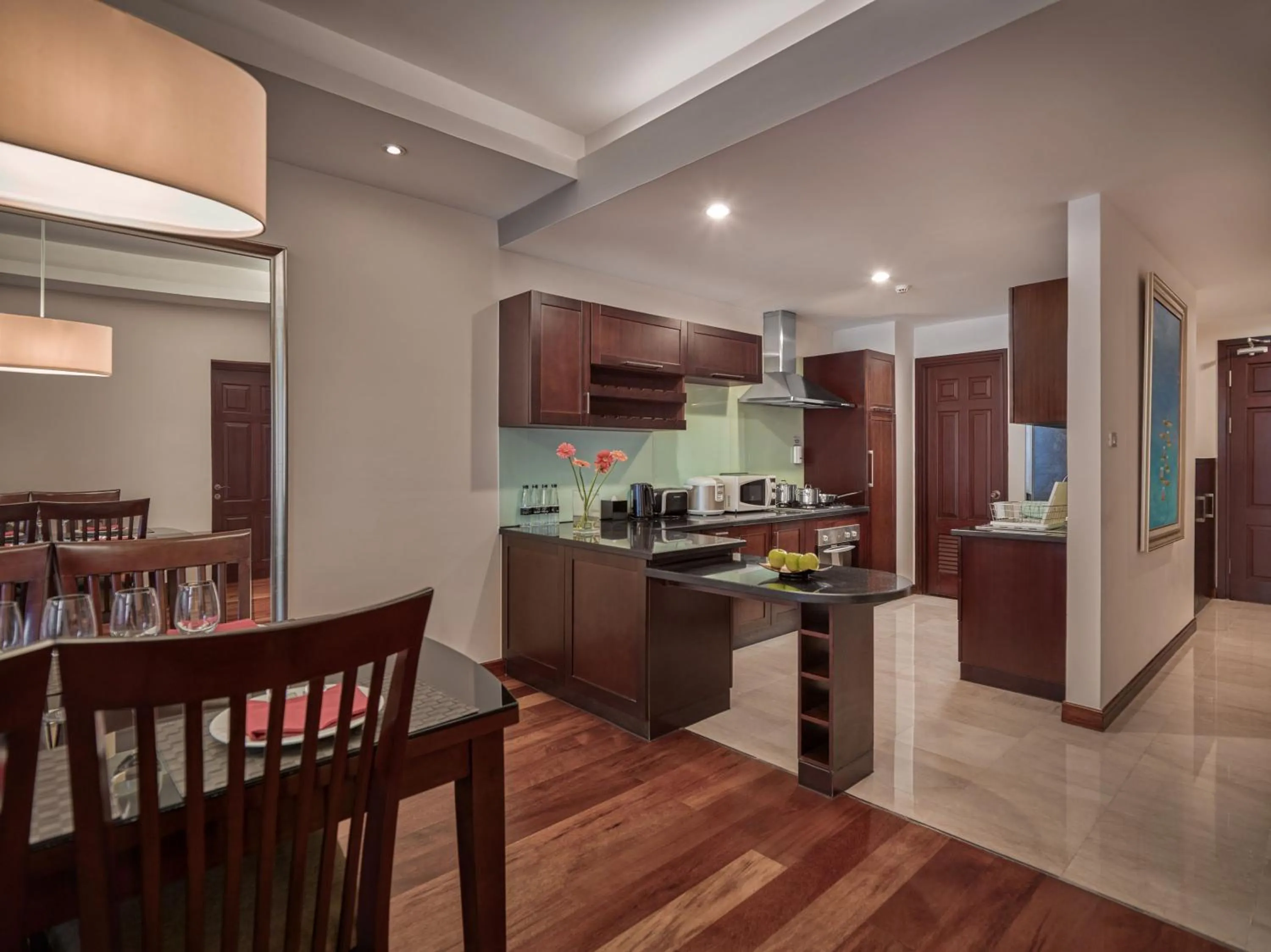 kitchen in Fraser Suites Hanoi