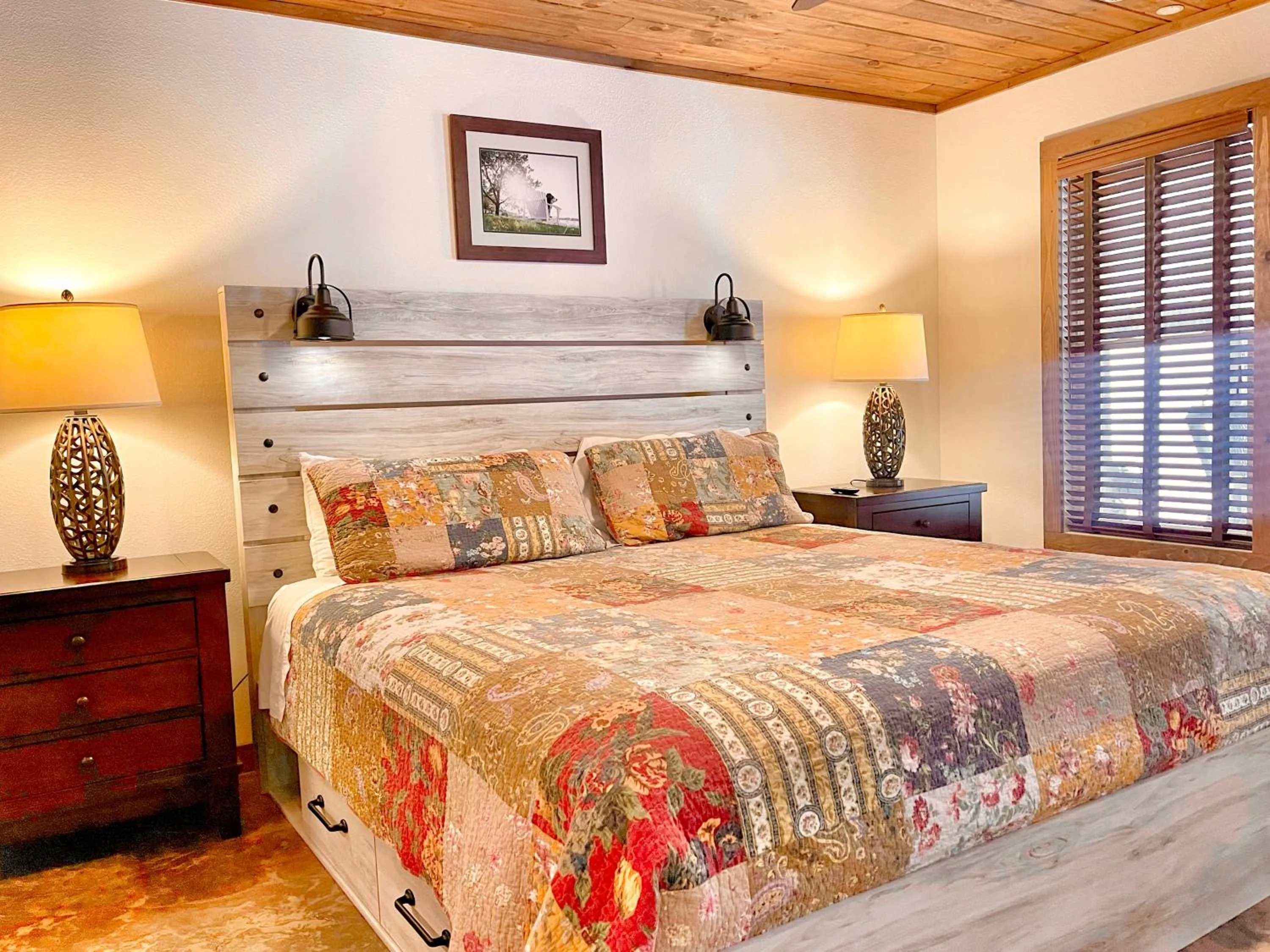 Bed in Whiteface Mountain Chalet