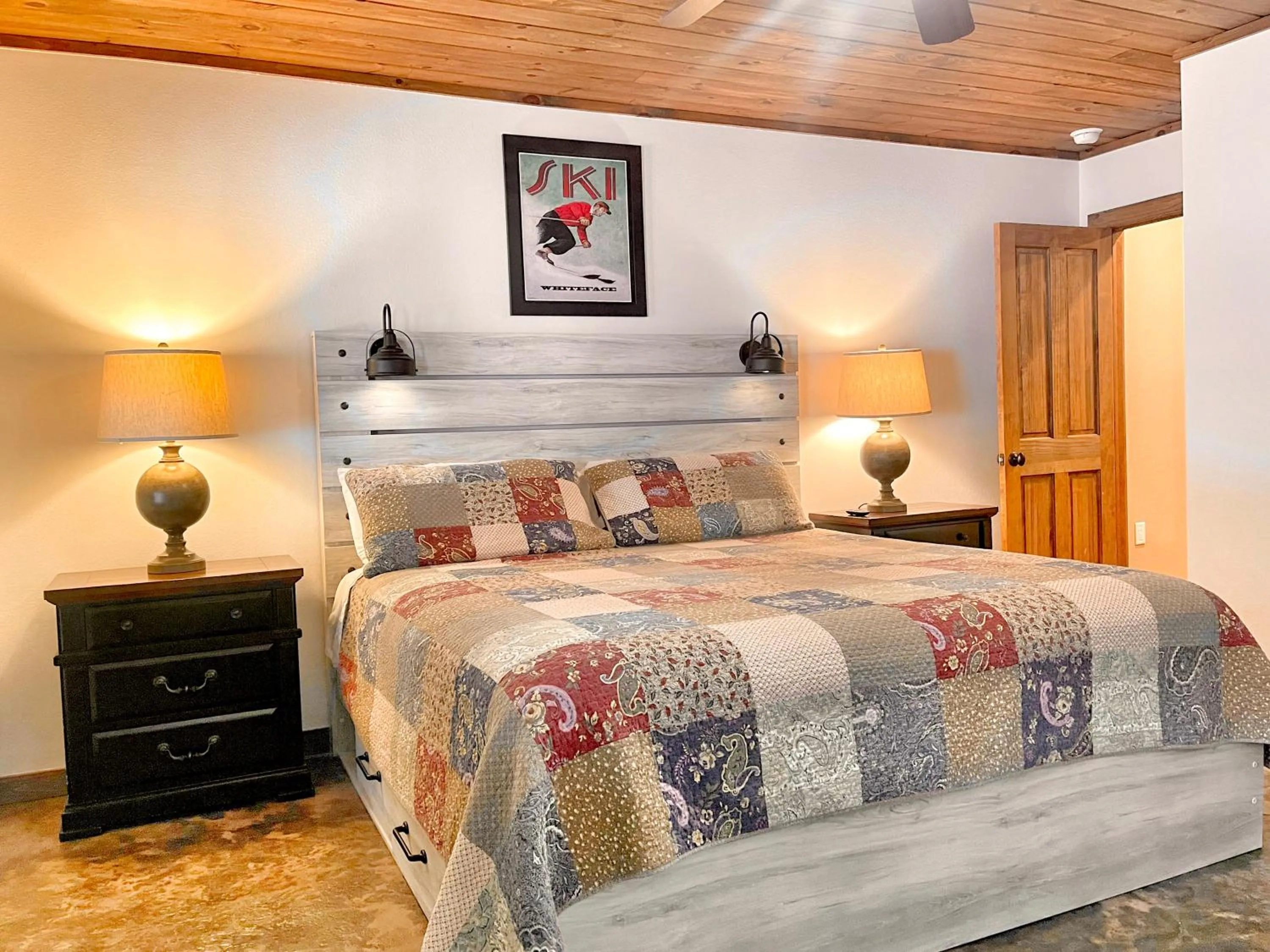 Photo of the whole room, Bed in Whiteface Mountain Chalet
