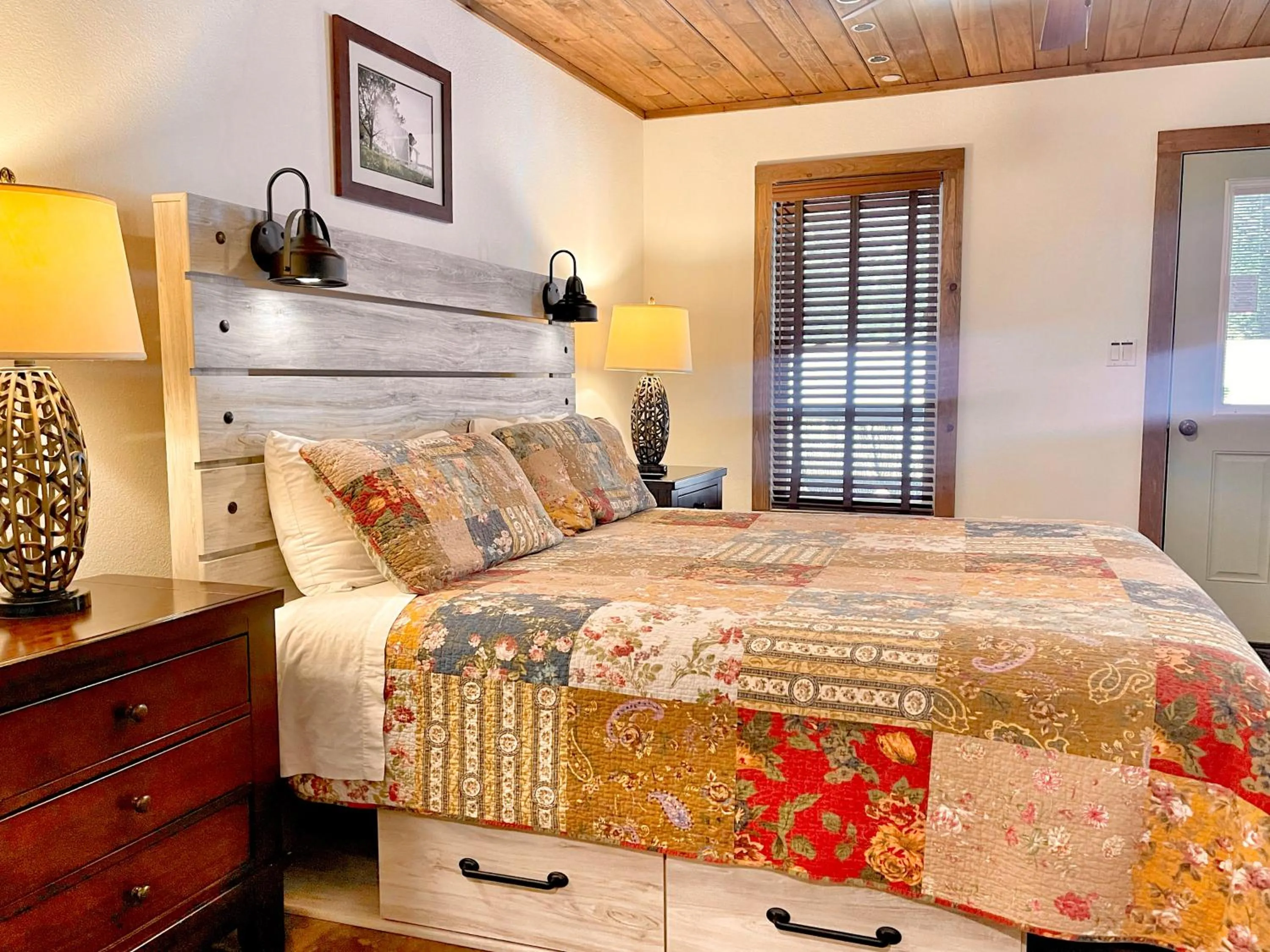 Bed in Whiteface Mountain Chalet