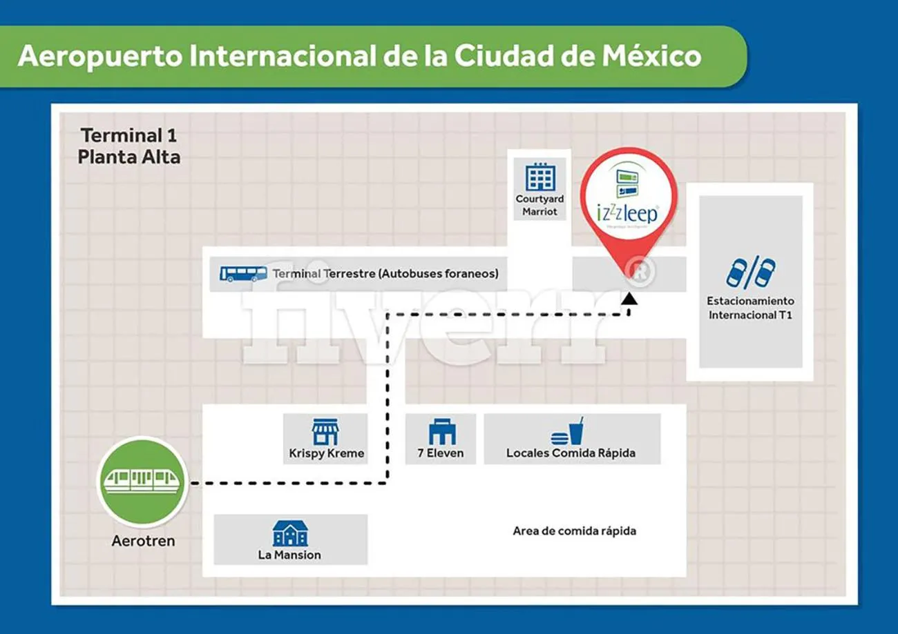 Location in Izzzleep Aeropuerto Terminal 1