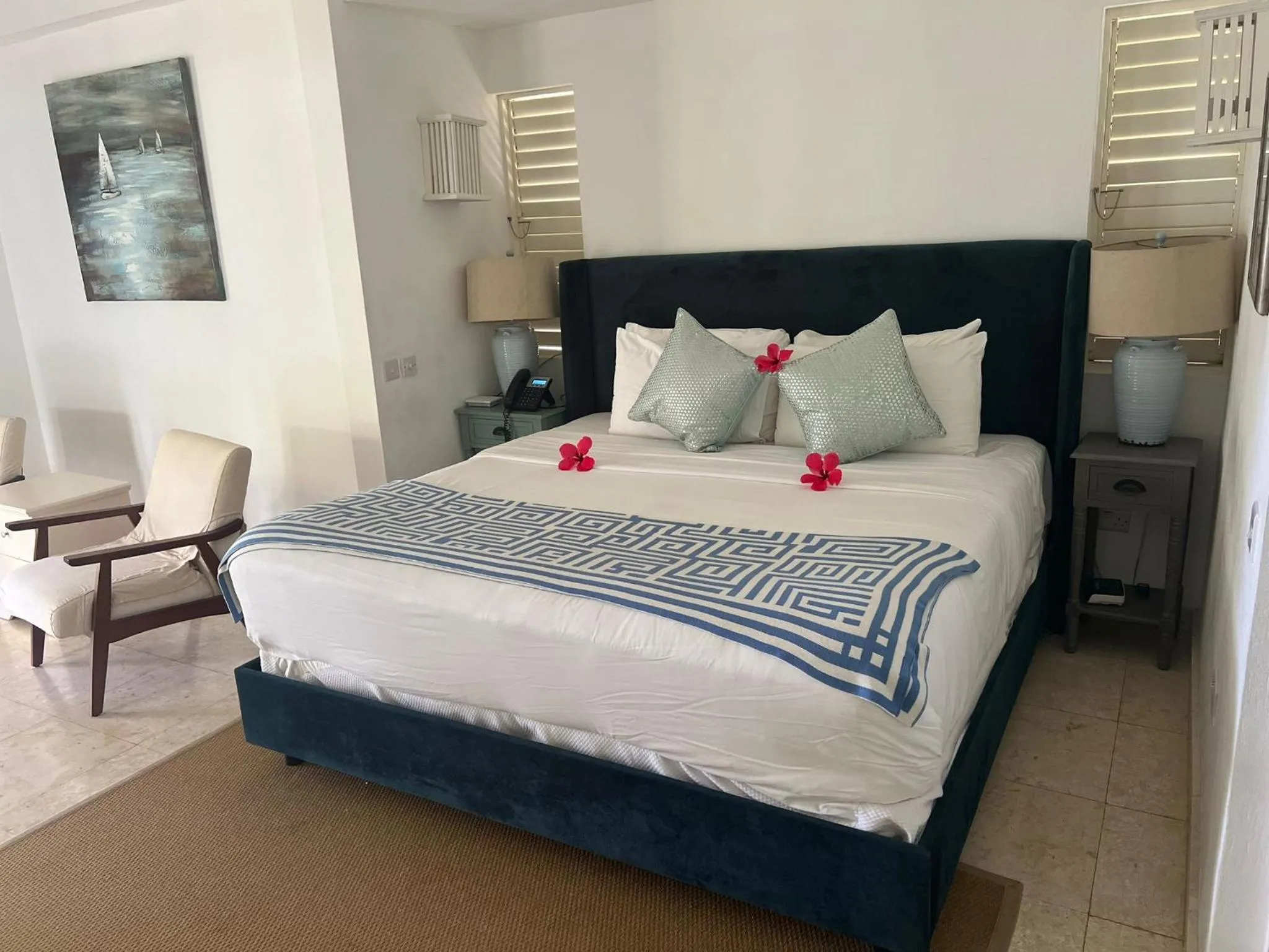 Bed in Bequia Plantation Hotel