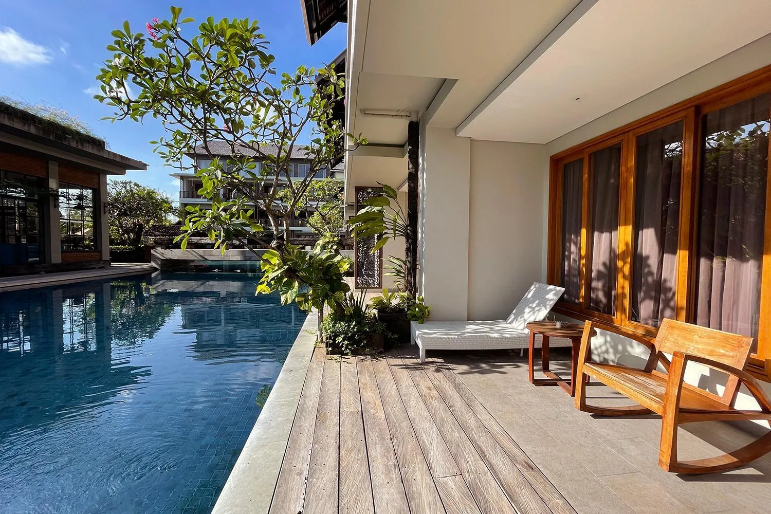 Balcony/Terrace in Swarga Suites Bali Berawa, Marclan Collection