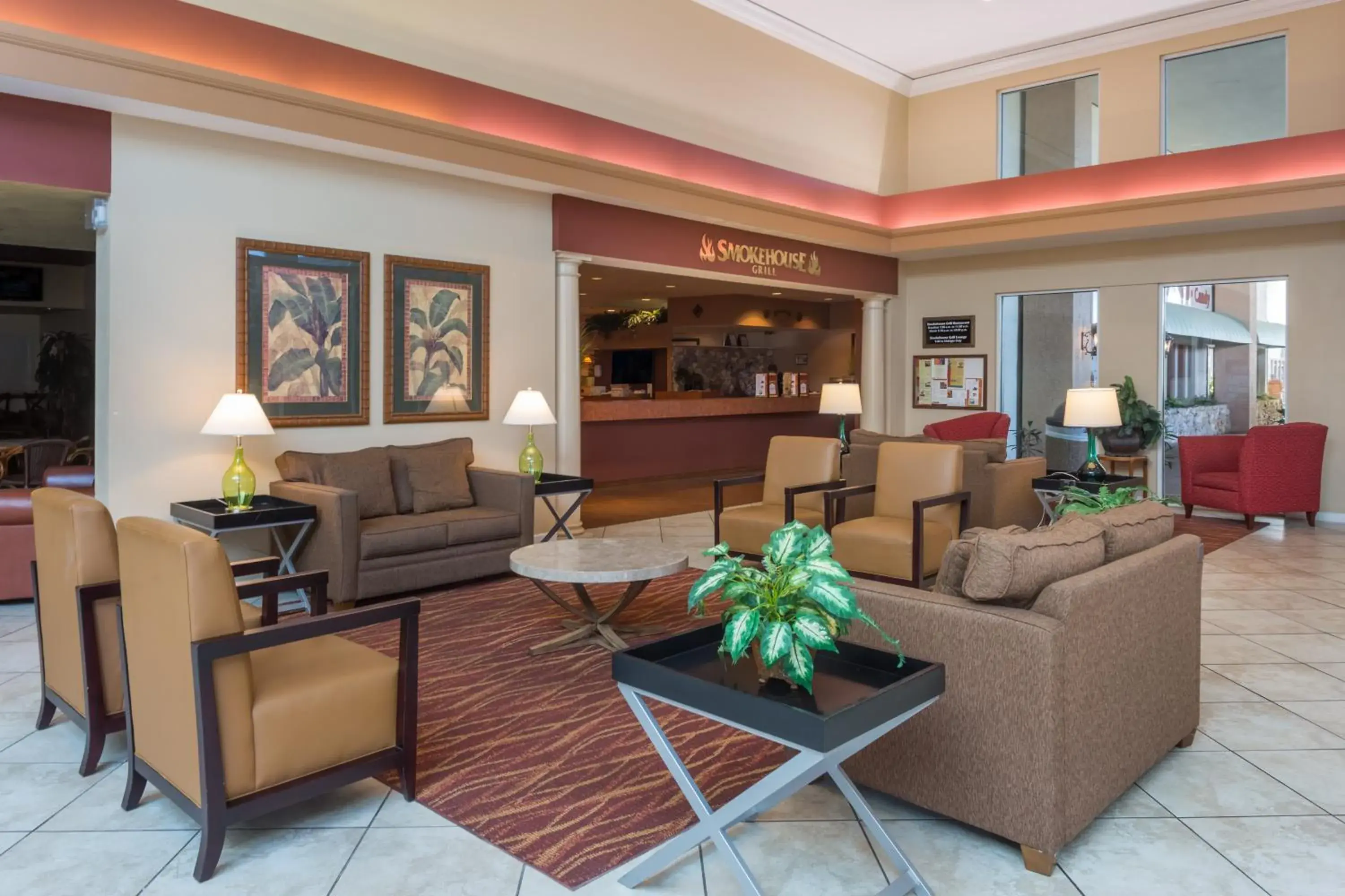 Lobby or reception in Ramada by Wyndham Kissimmee Gateway - Free Theme Park Shuttle Lobby or reception in Ramada by Wyndham Kissimmee Gateway - Free Theme Park Shuttle