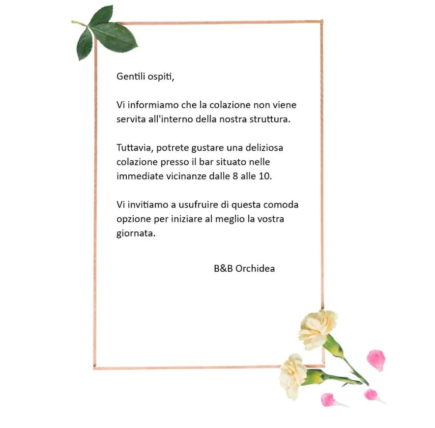 Breakfast in B&B Orchidea