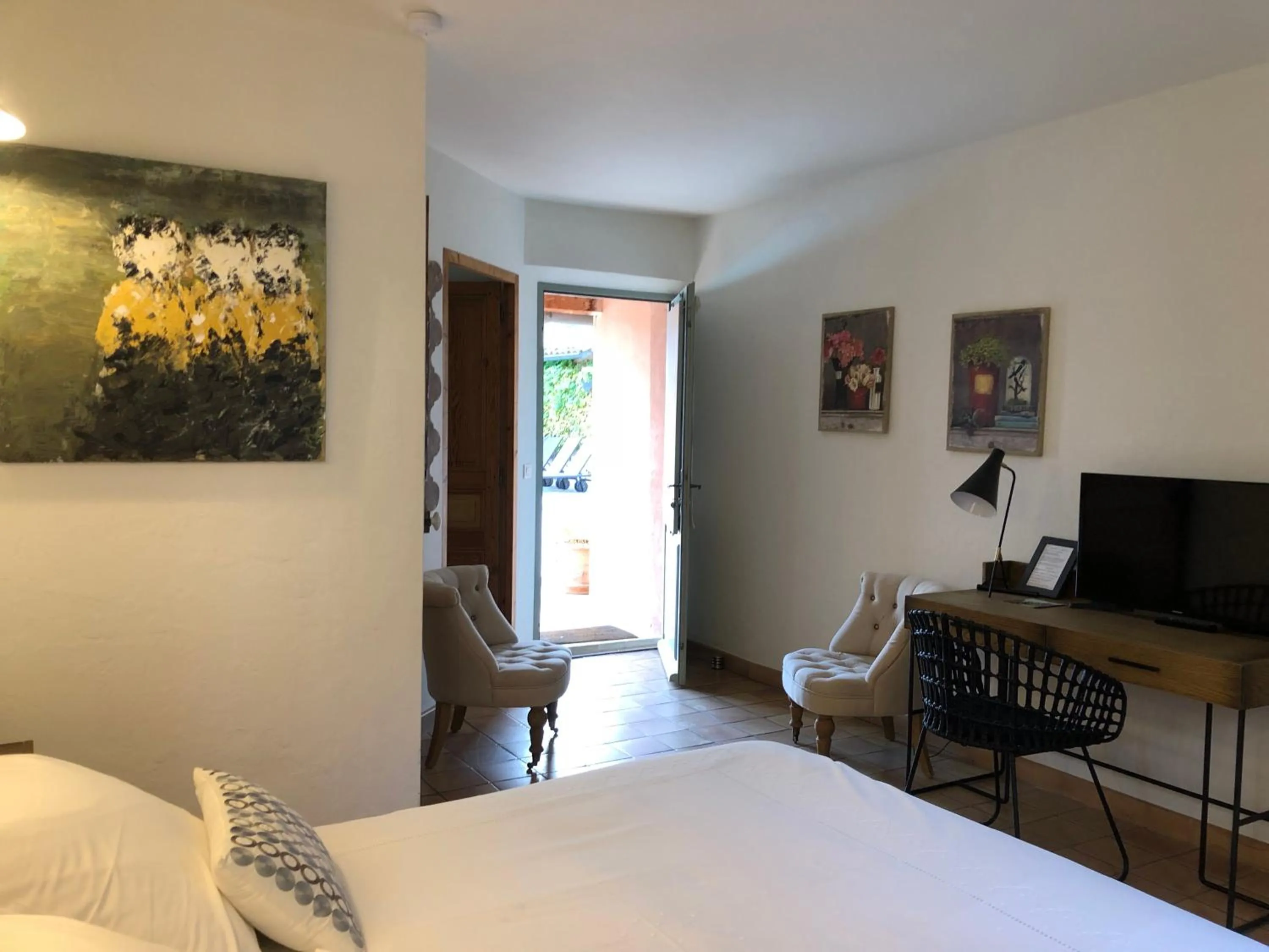 Bedroom, Bed in B&B La Badelle