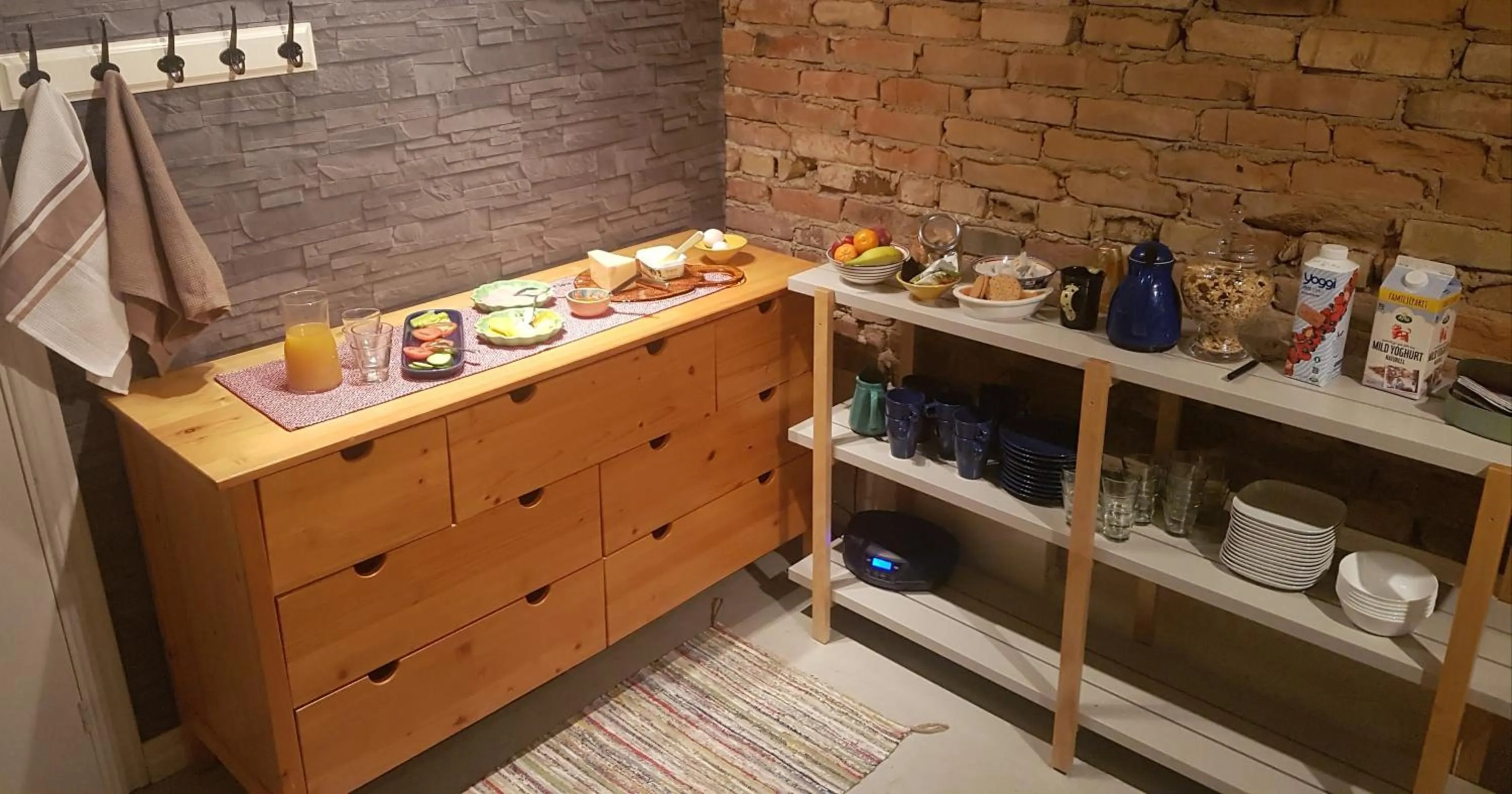 Food and drinks in Innergårdens Bed and Breakfast